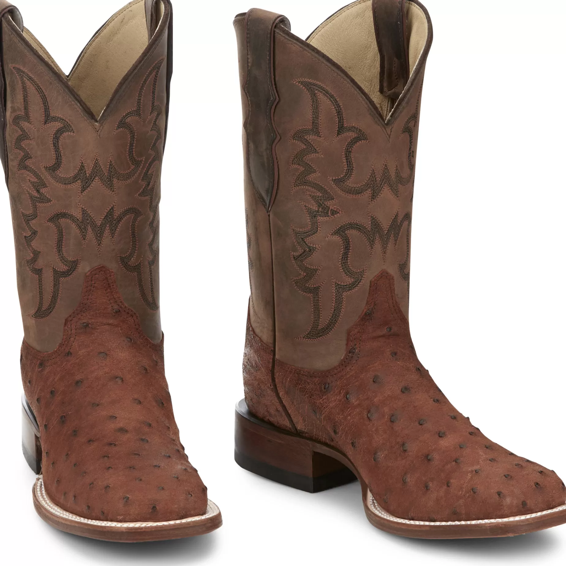 Hombre Justin Boots Belmont 11" Full Quill Ostrich