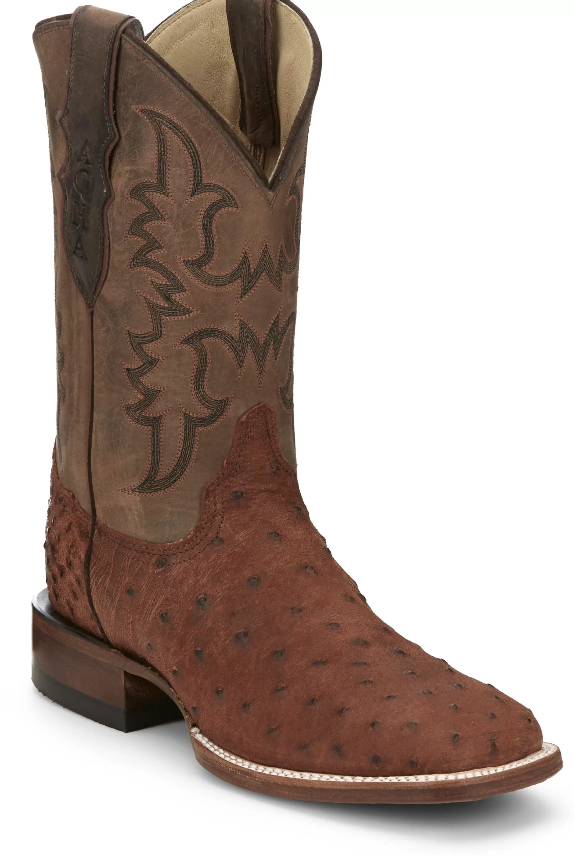 Hombre Justin Boots Belmont 11" Full Quill Ostrich