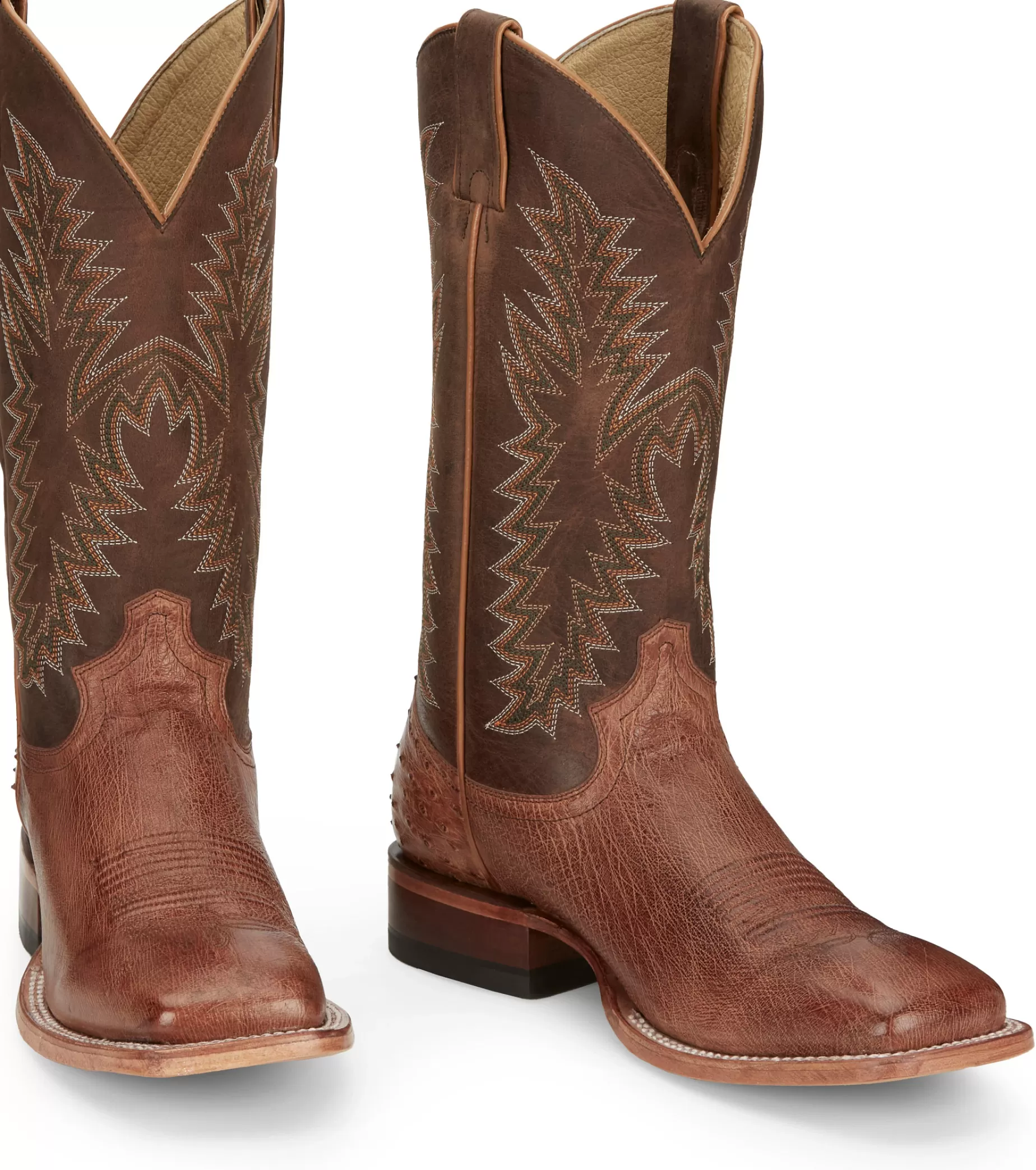 Hombre Justin Boots Breck 13” Smooth Ostrich