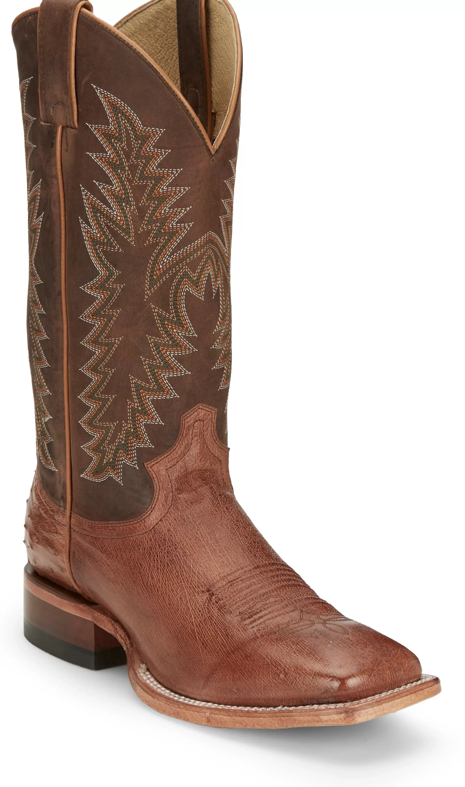 Hombre Justin Boots Breck 13” Smooth Ostrich