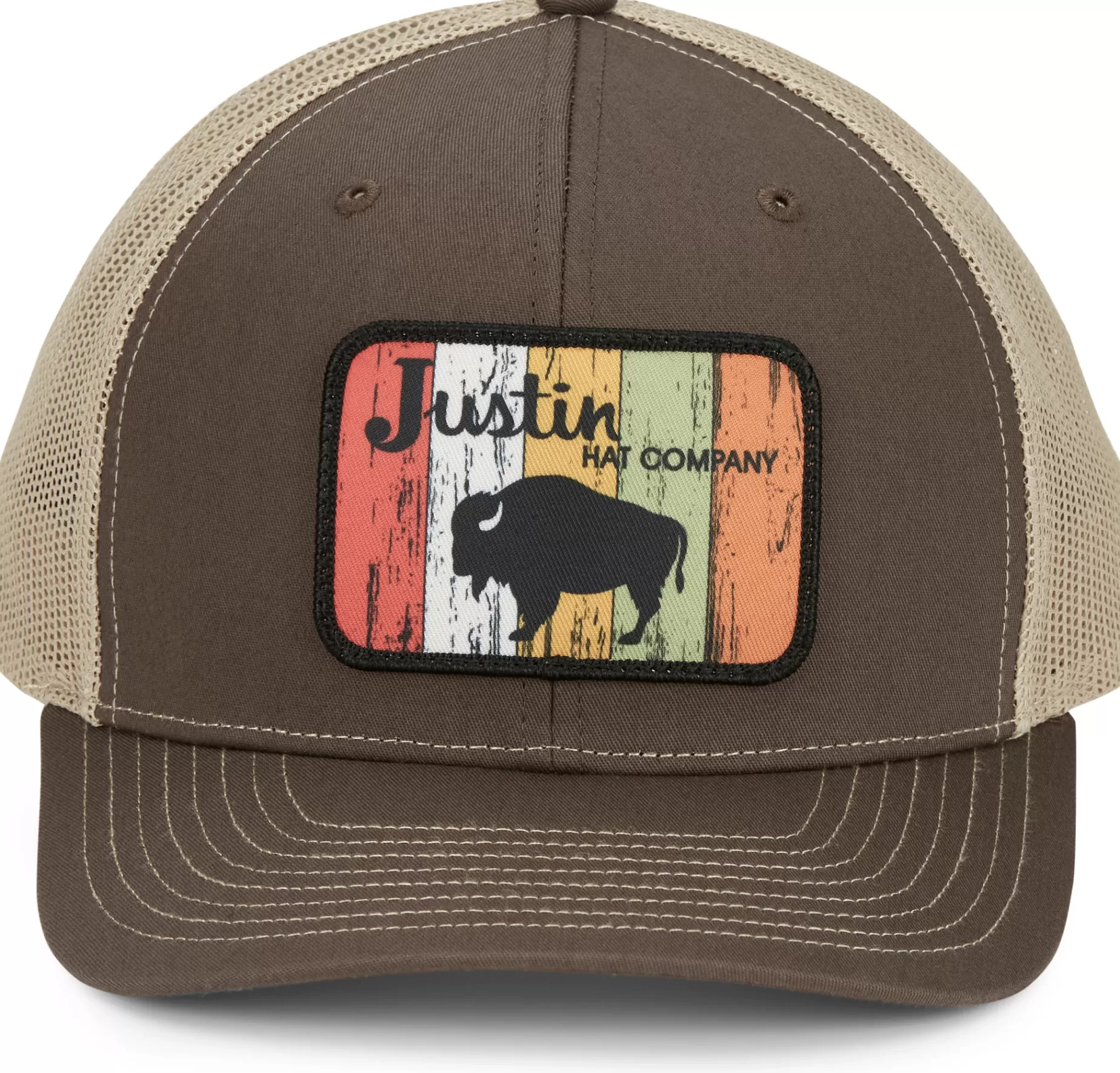 Hombre Justin Boots Buffalo Patch Cap