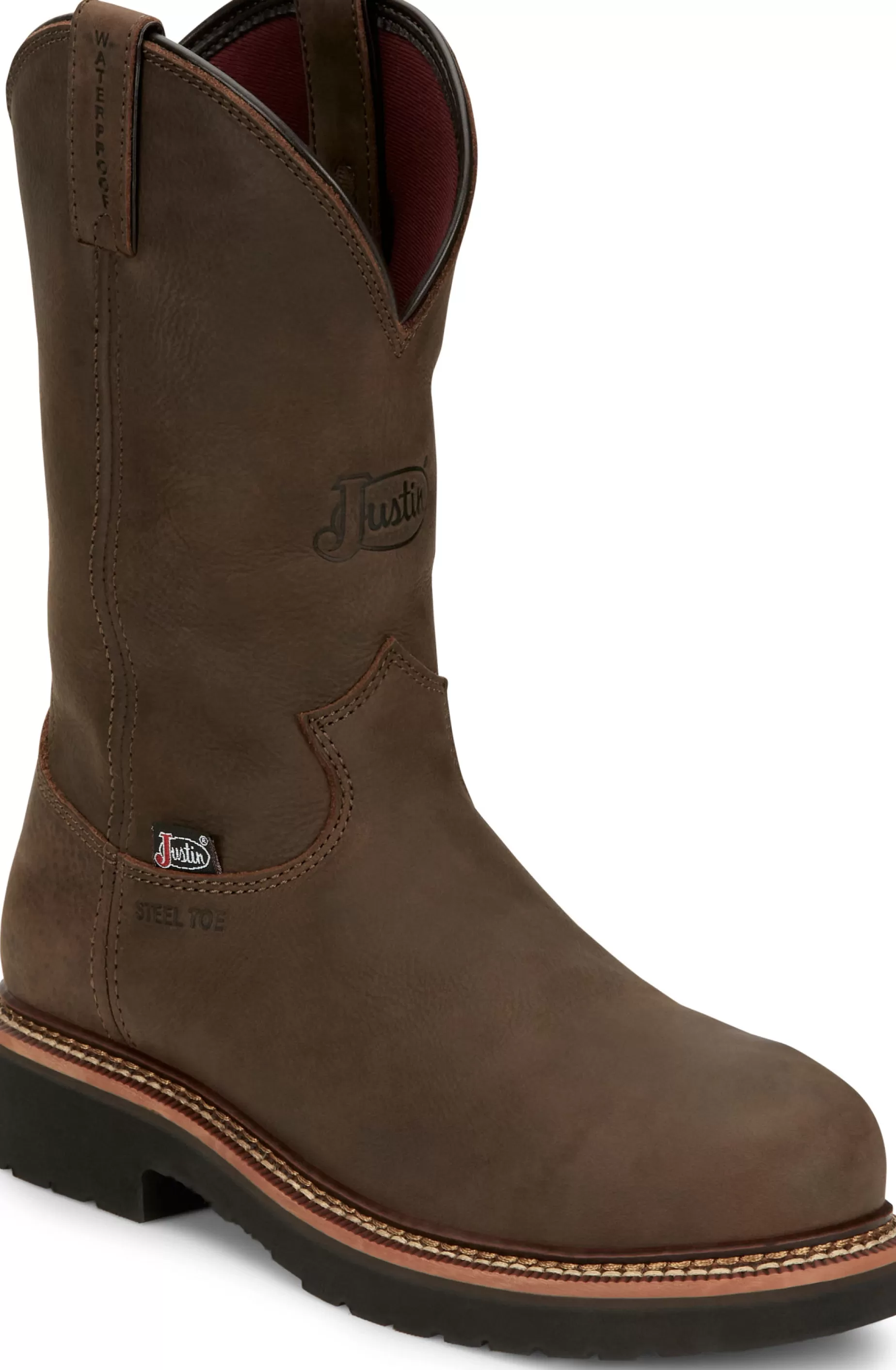 Hombre Justin Boots Carbide 11" Waterproof Steel Toe