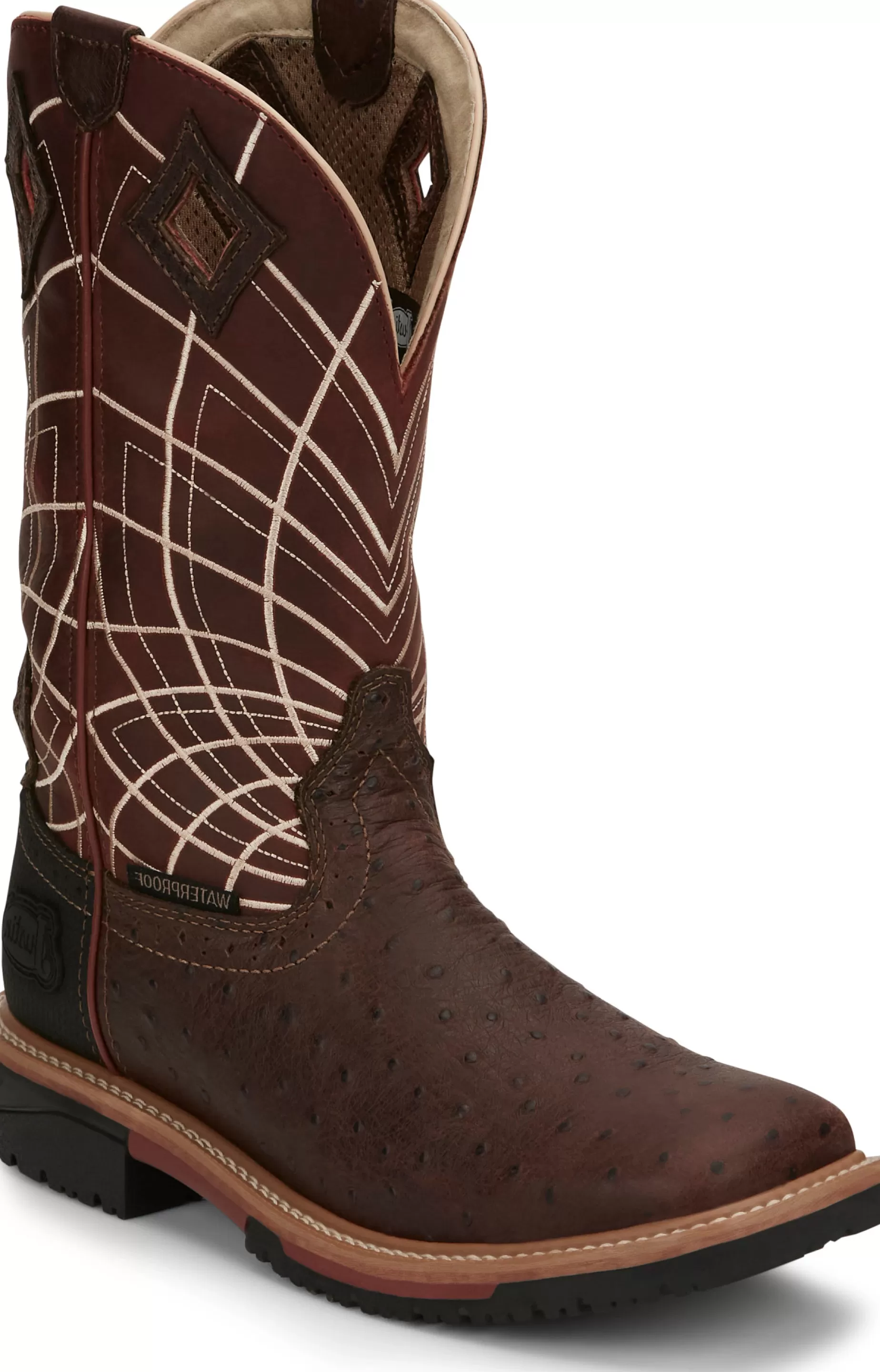 Hombre Justin Boots Derrickman 12" Waterproof