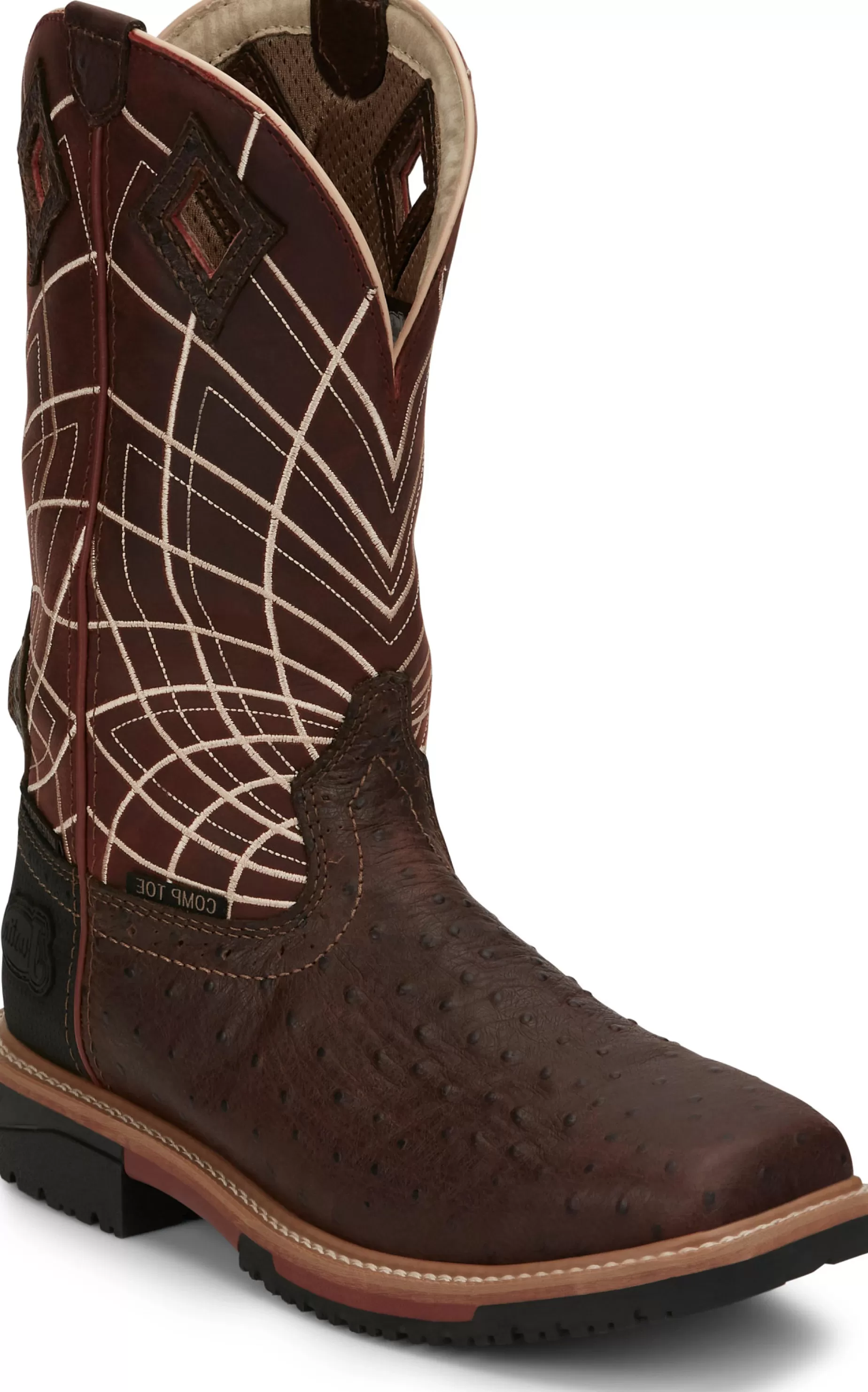 Mujer/Hombre Justin Boots Derrickman 12" Waterproof Comp Toe