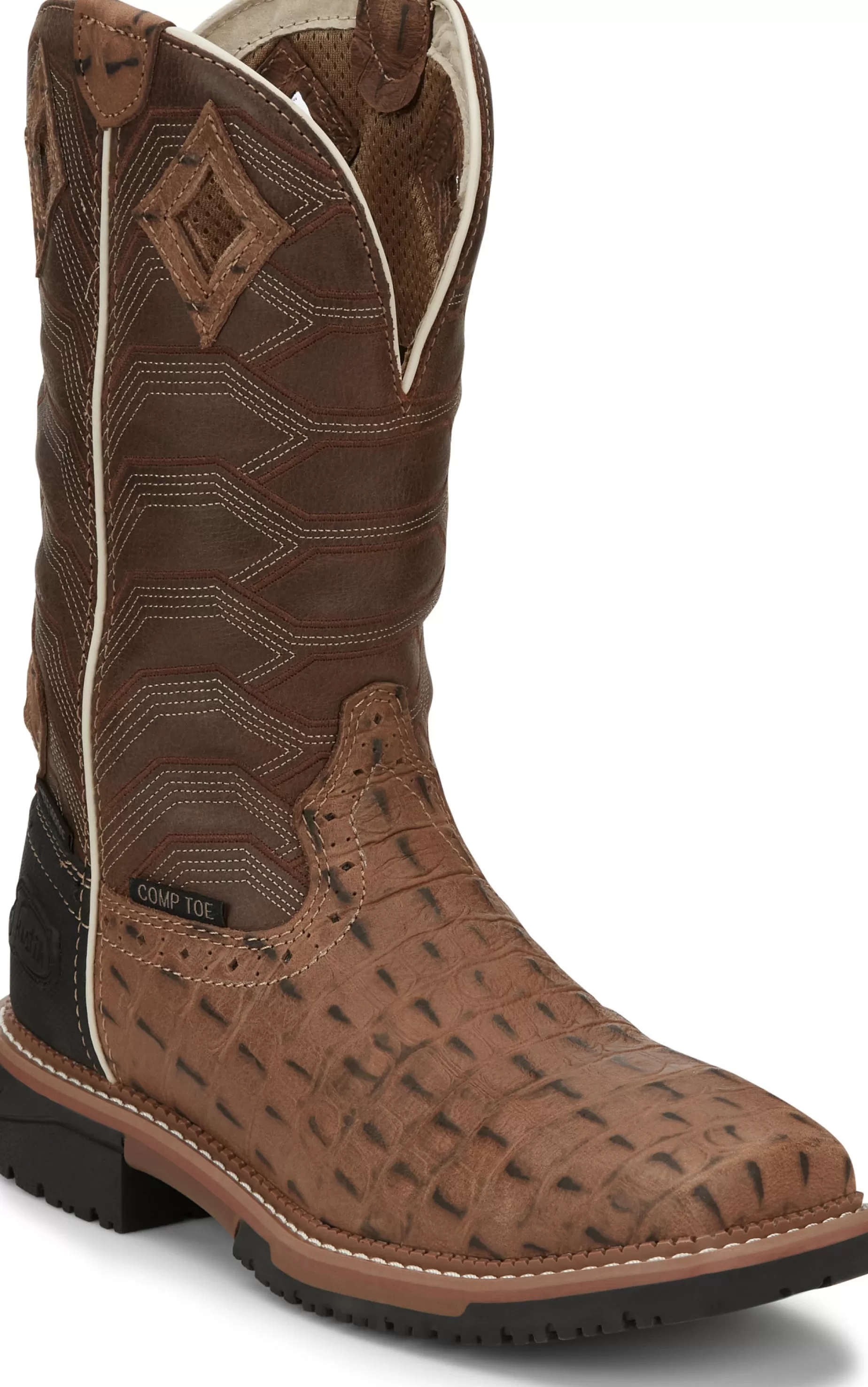 Mujer/Hombre Justin Boots Derrickman 12" Waterproof Composite Toe Work Boot