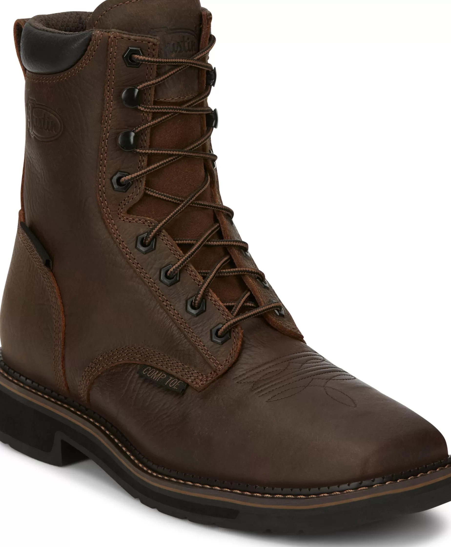 Mujer/Hombre Justin Boots Driller 8" Waterproof Comp Toe