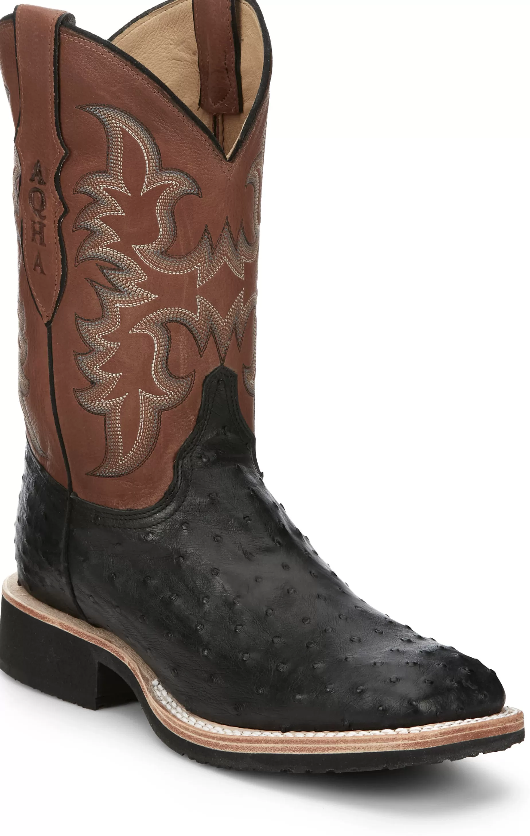 Hombre Justin Boots Drover 11" Full Quill Ostrich