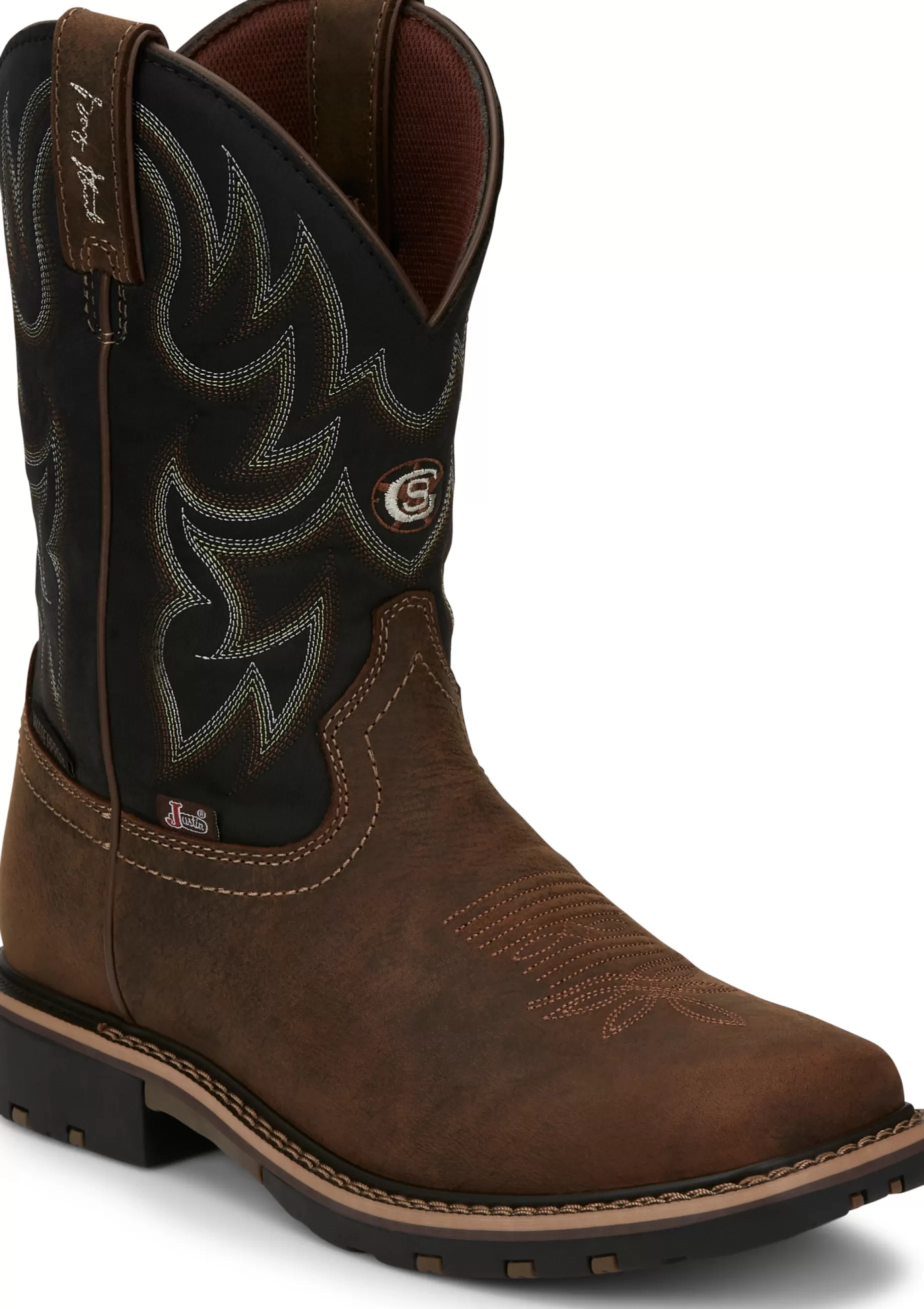 Hombre Justin Boots Fireman 11" Waterproof