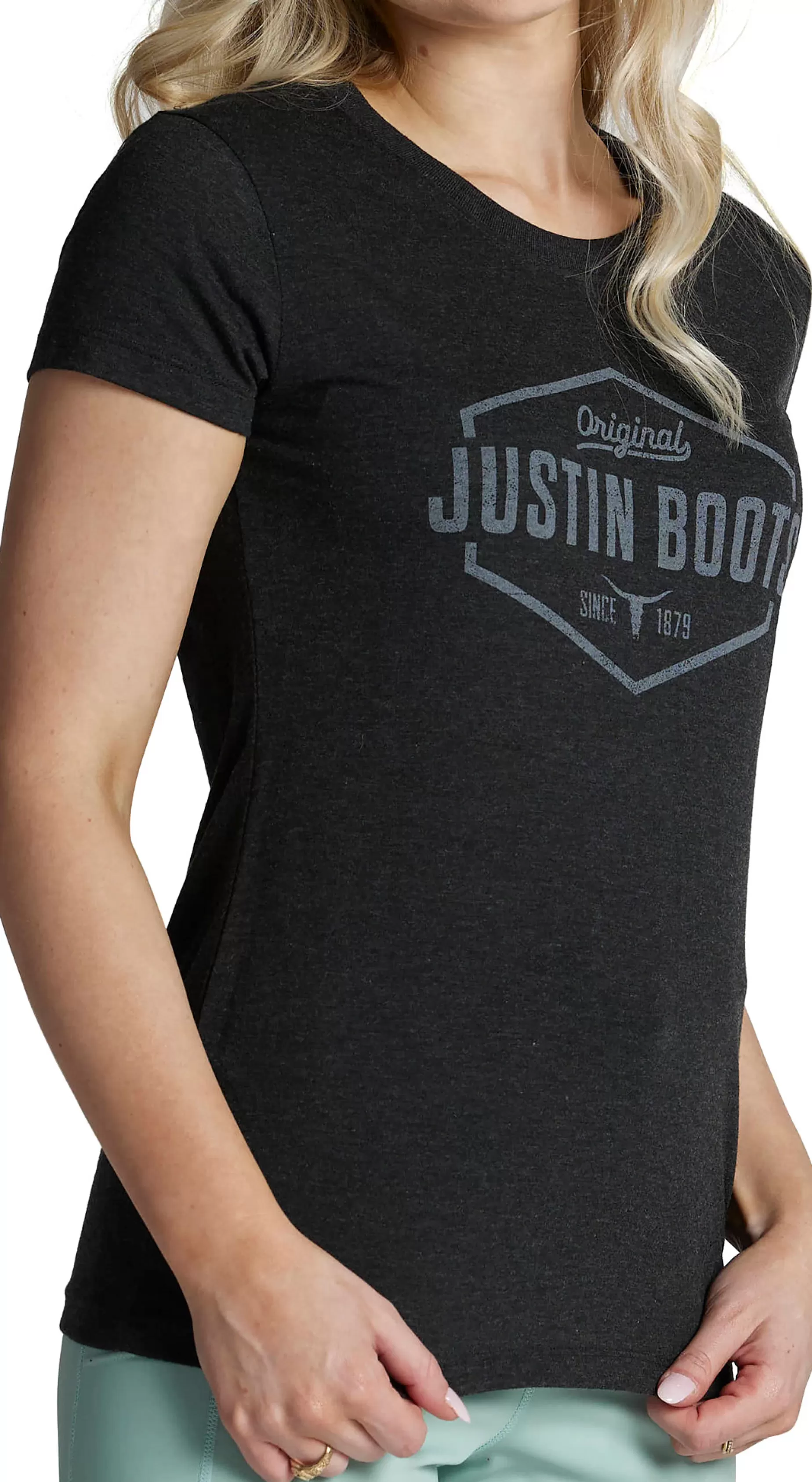 Mujer Justin Boots Hexagon Outline Tee