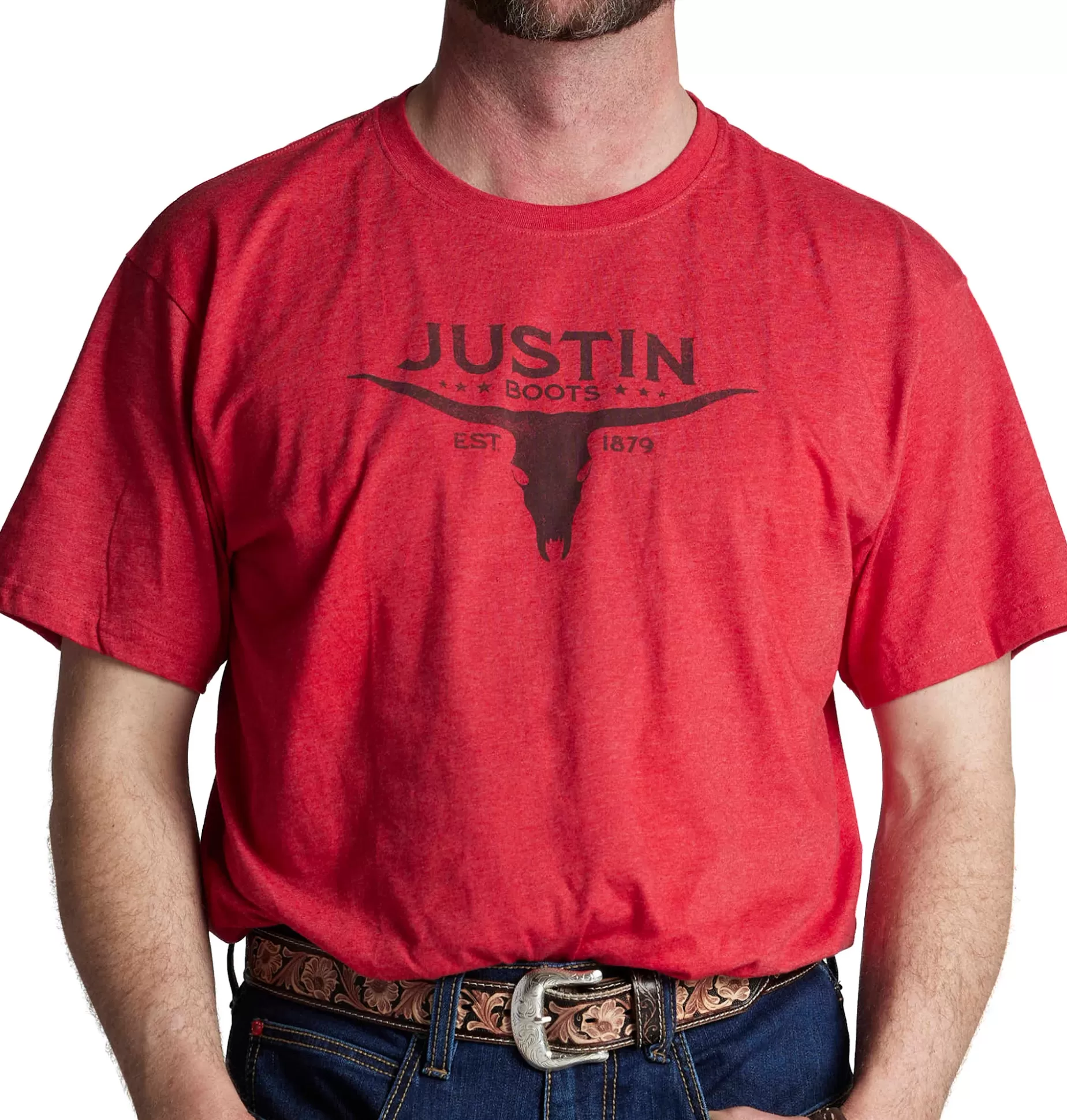 Hombre Justin Boots Justin Men's Bull Skull Tee