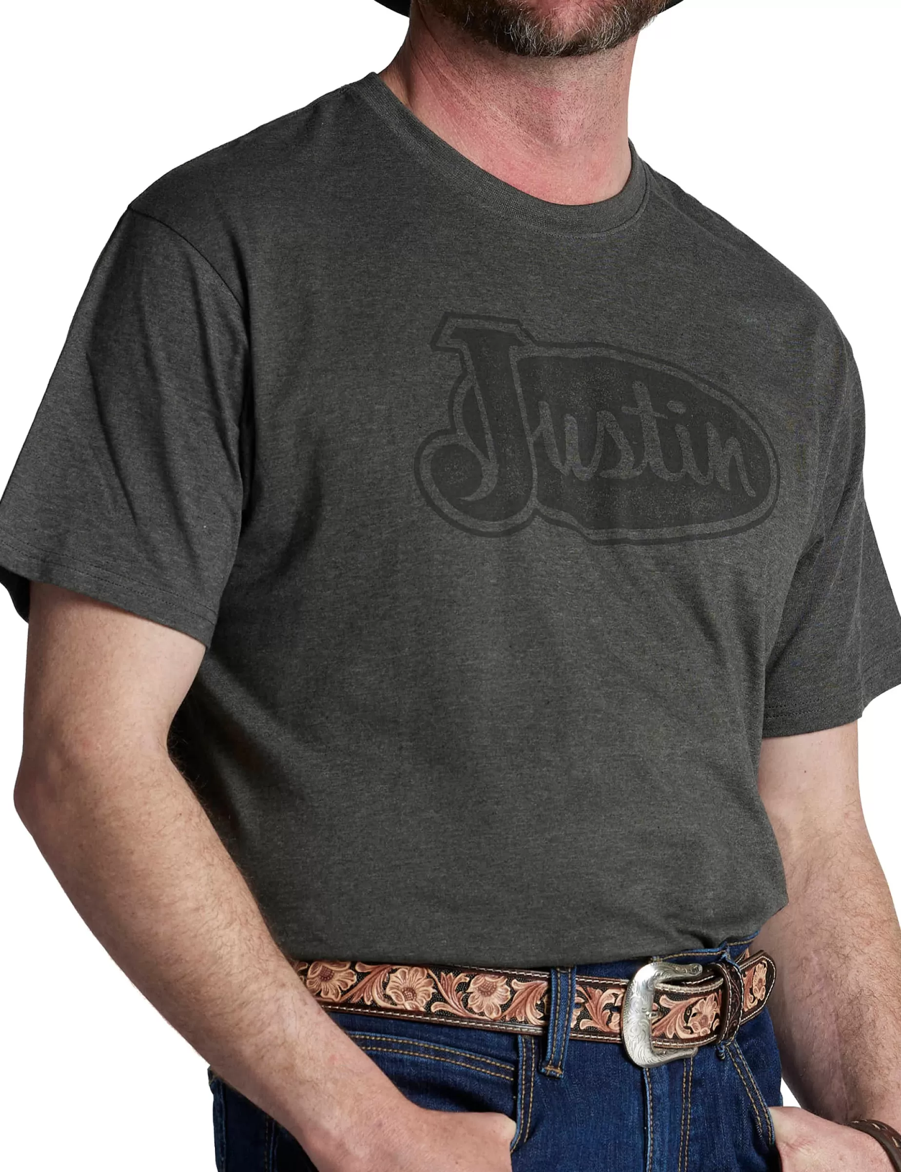 Hombre Justin Boots Justin Men's Logo Tee