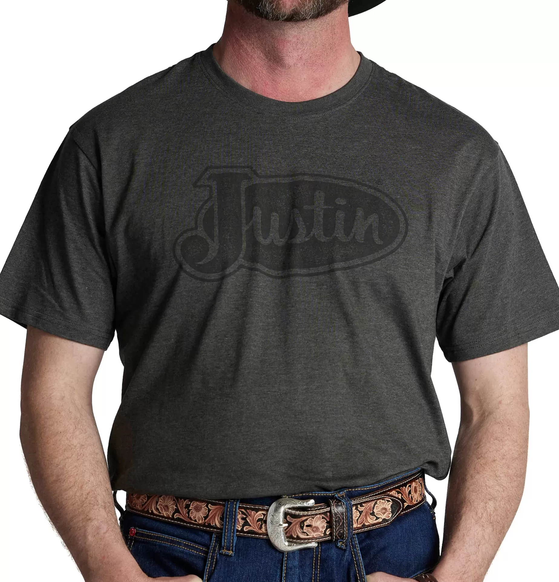 Hombre Justin Boots Justin Men's Logo Tee