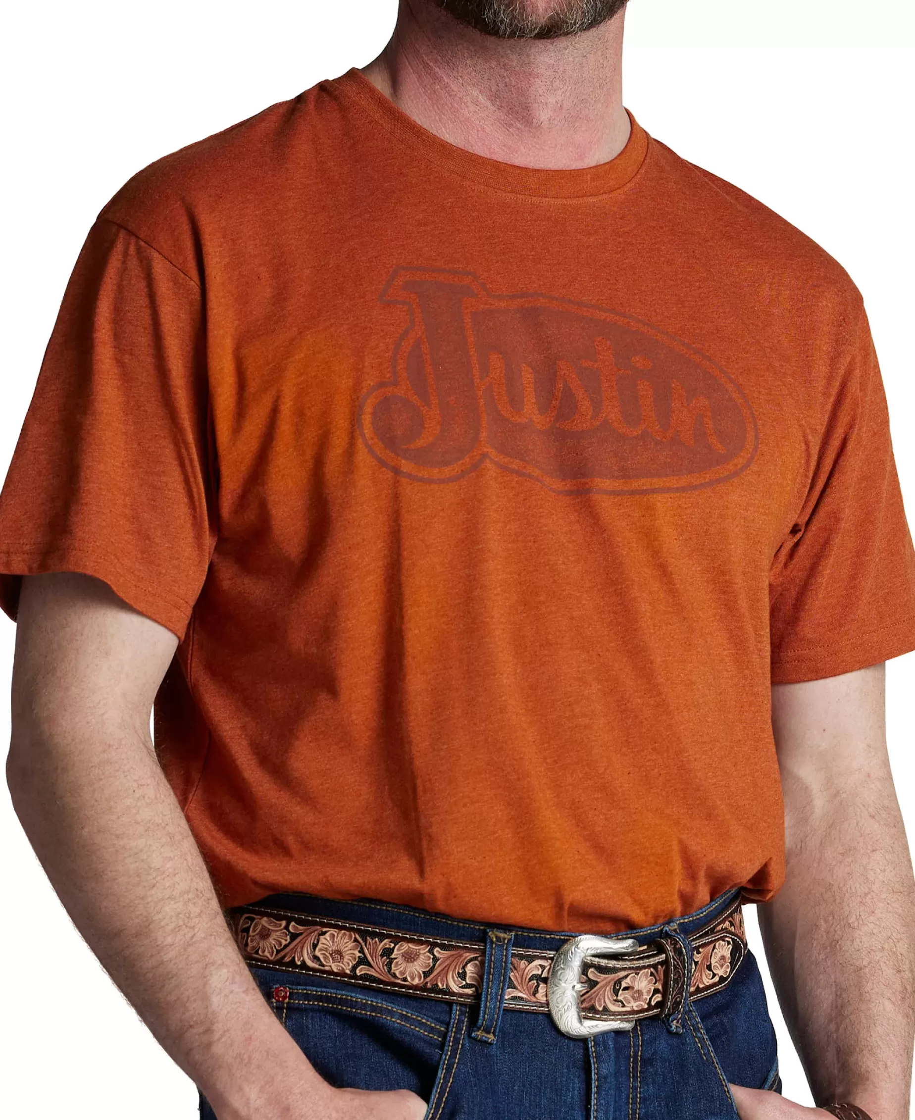 Hombre Justin Boots Justin Men's Logo Tee