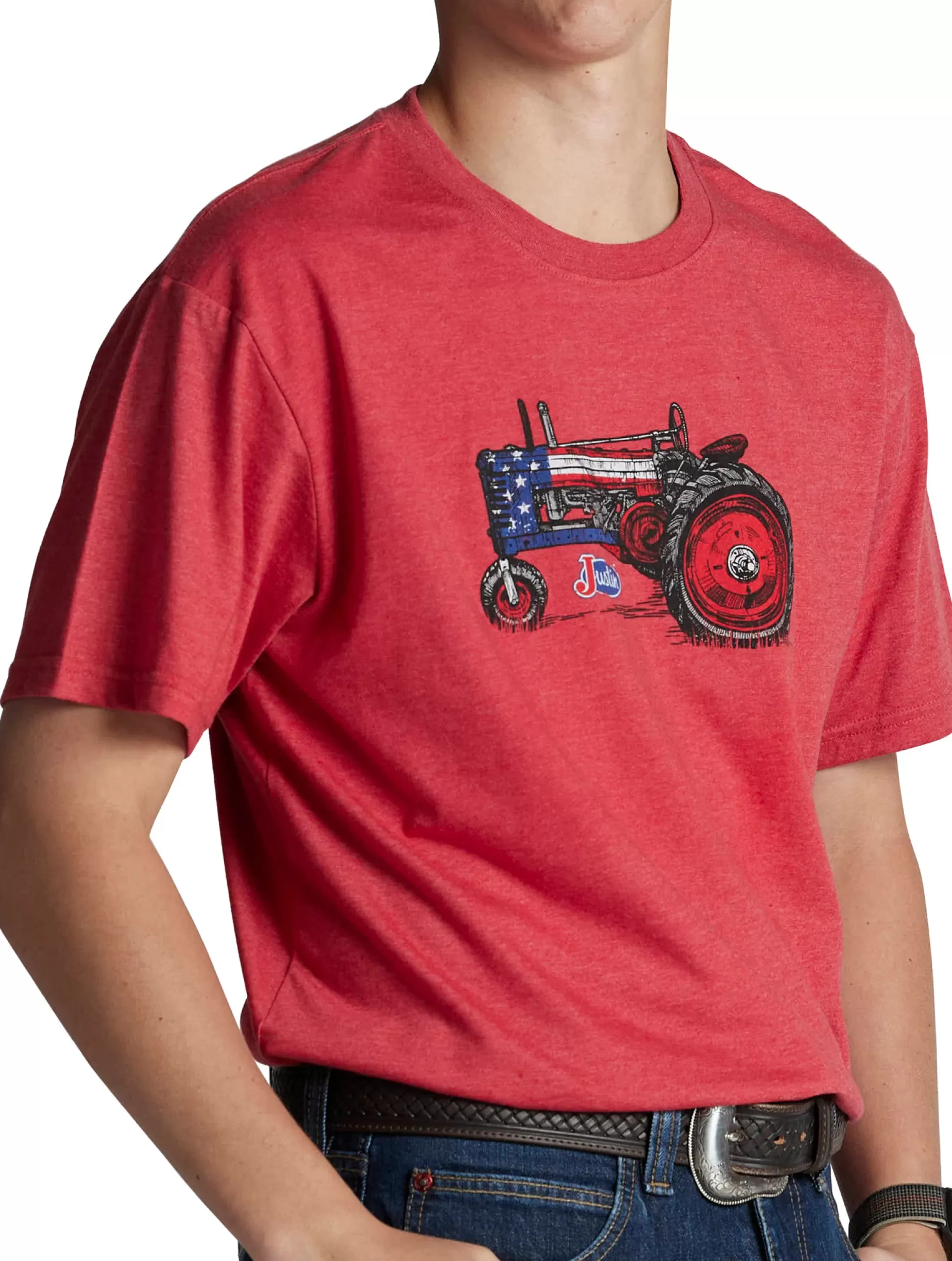 Hombre Justin Boots Justin Men's Patriotic Tractor Tee