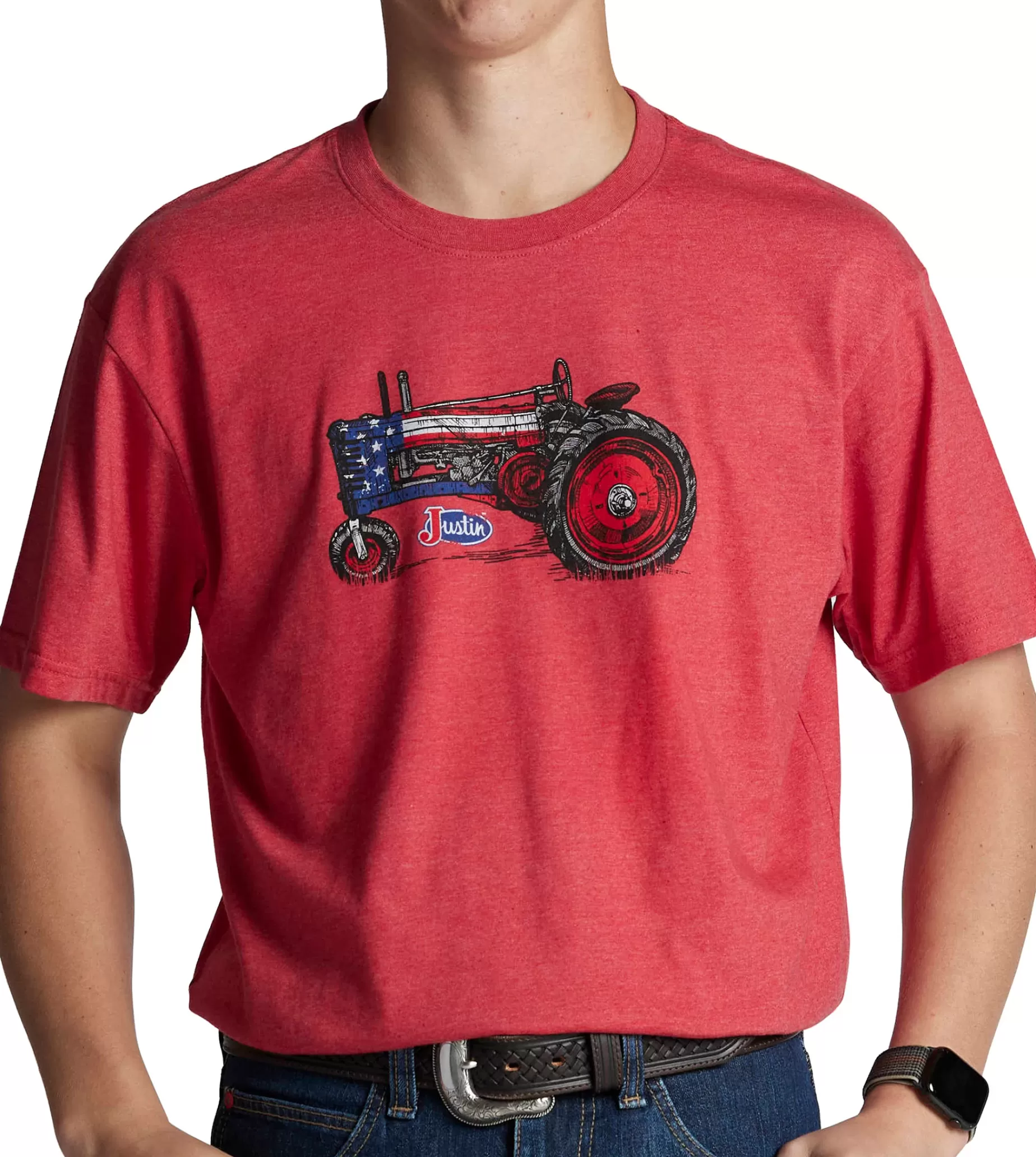 Hombre Justin Boots Justin Men's Patriotic Tractor Tee