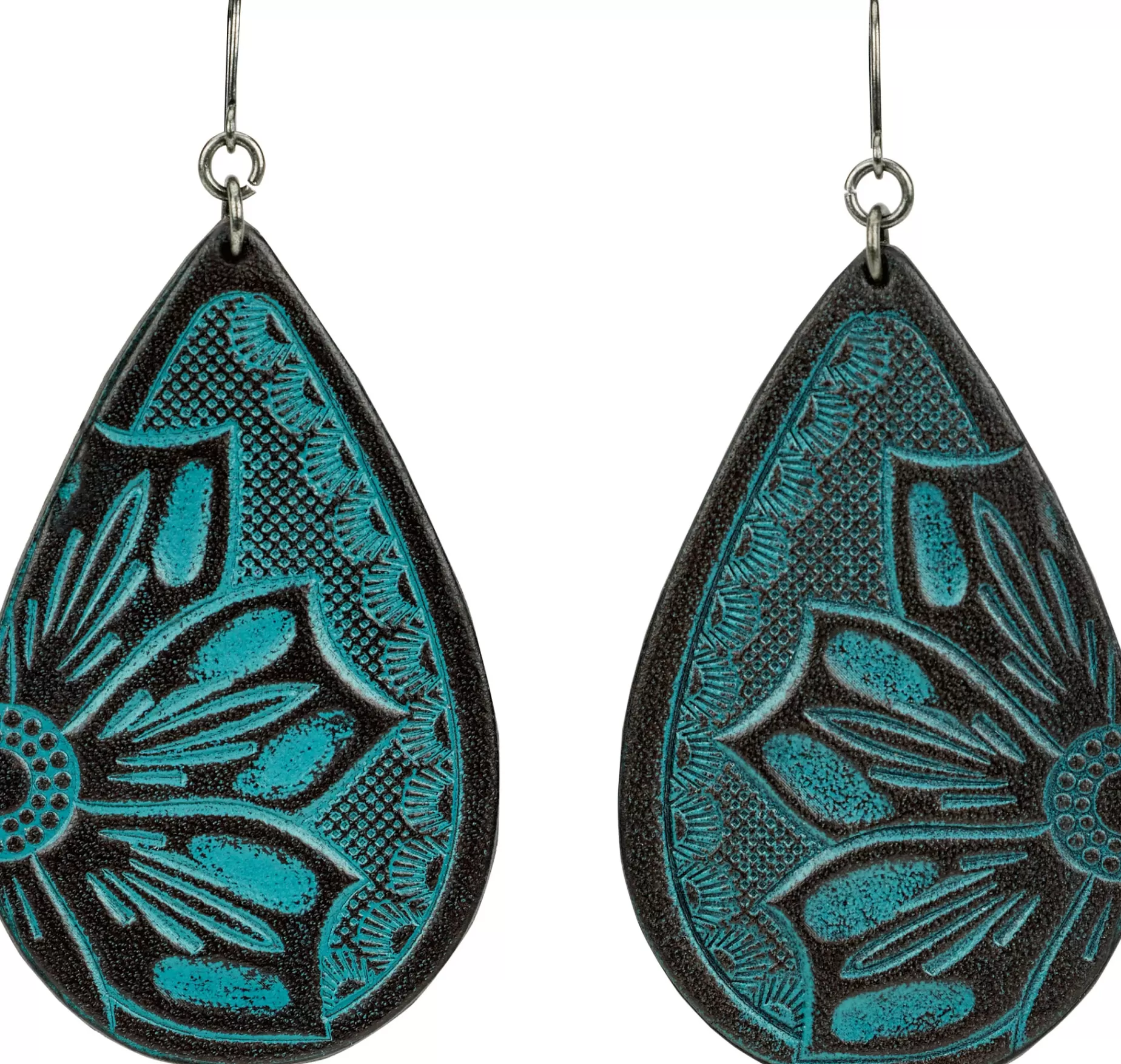 Mujer Justin Boots Justin Women's Tooled Leather Earrings