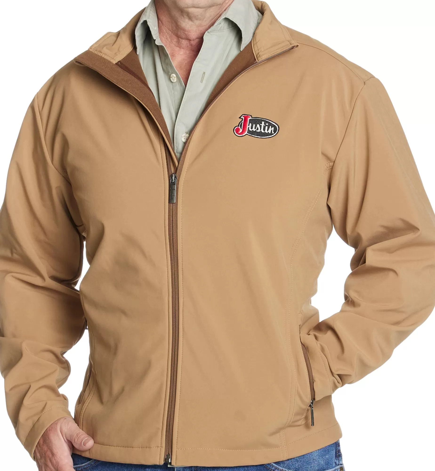 Hombre Justin Boots Laminated Full-Zip Jacket