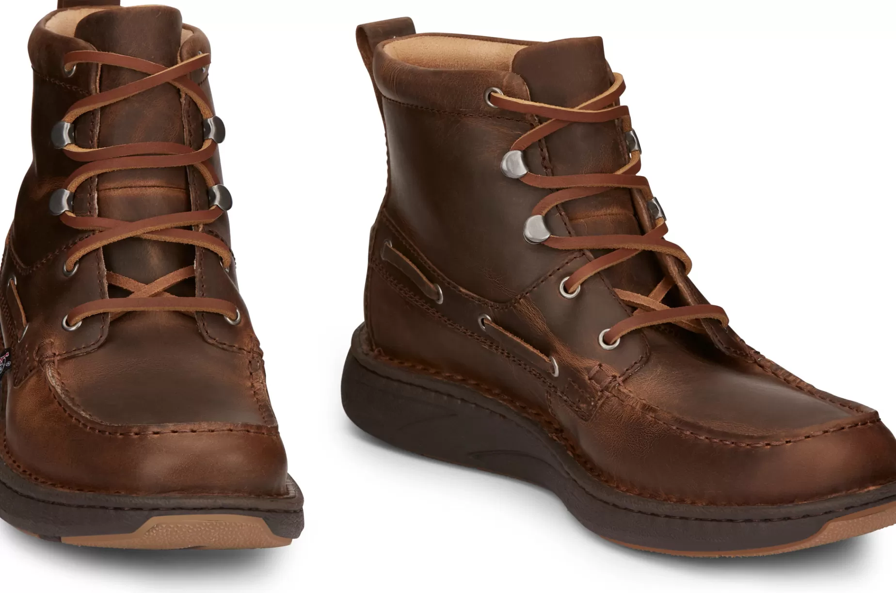 Mujer/Hombre Justin Boots Mocc Toe Lacer