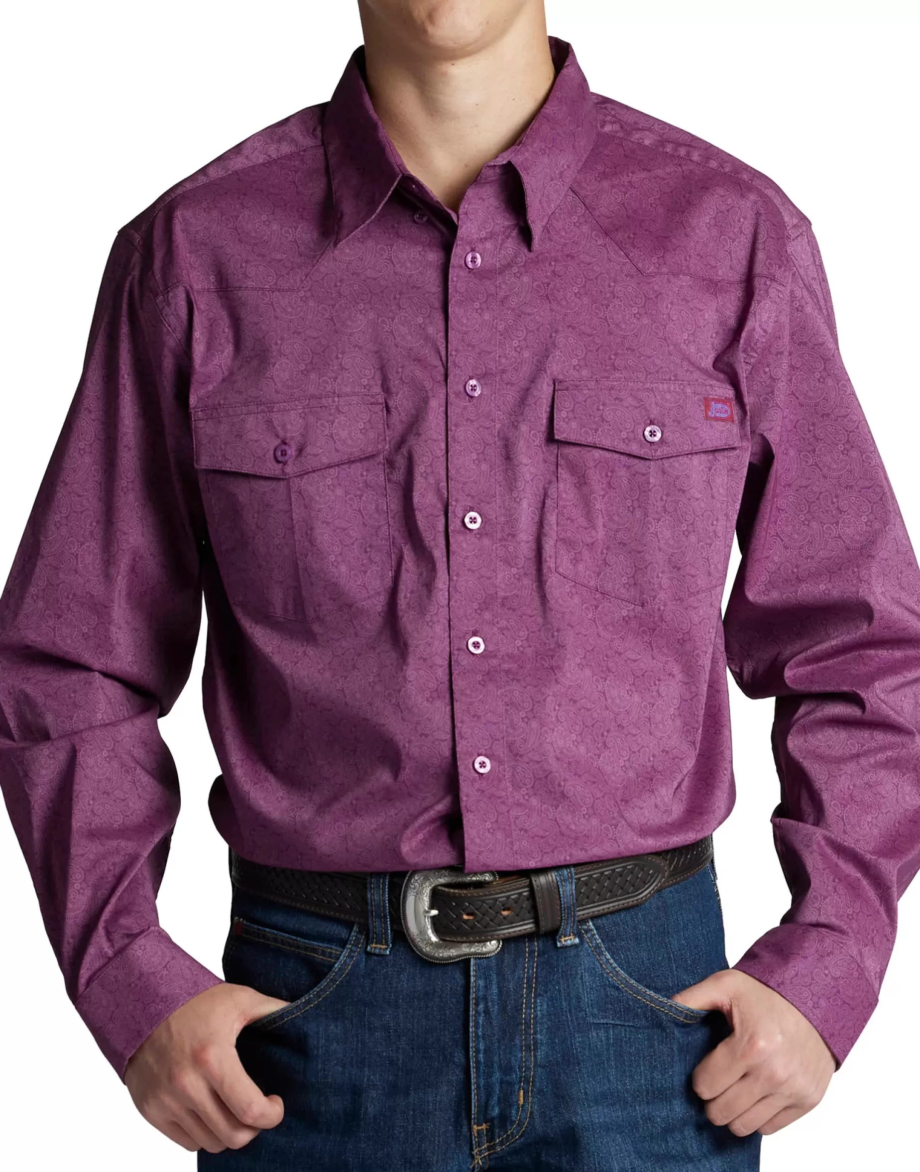 Hombre Justin Boots Paisley Button Down