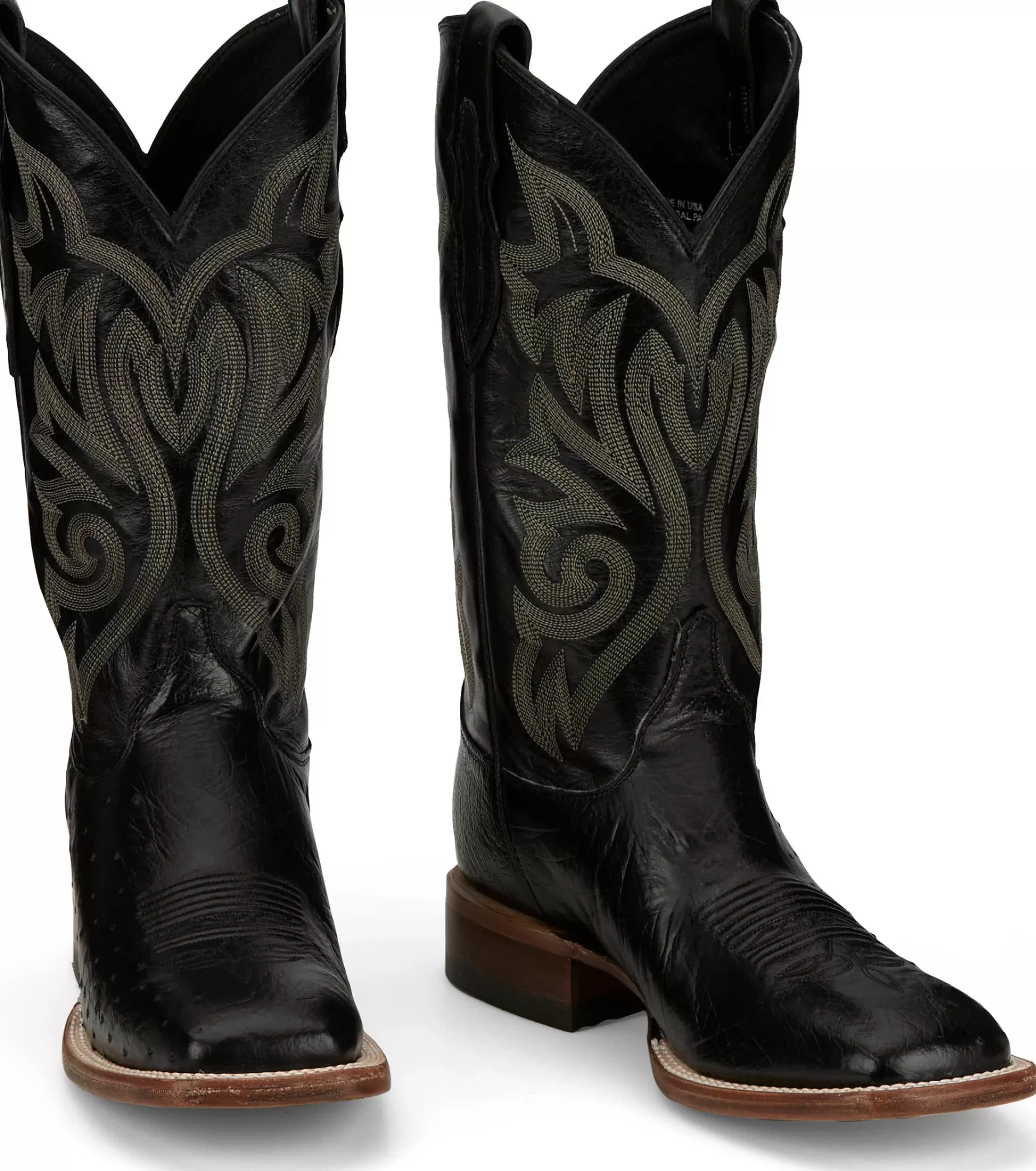 Hombre Justin Boots Pascoe 13" Smooth Ostrich