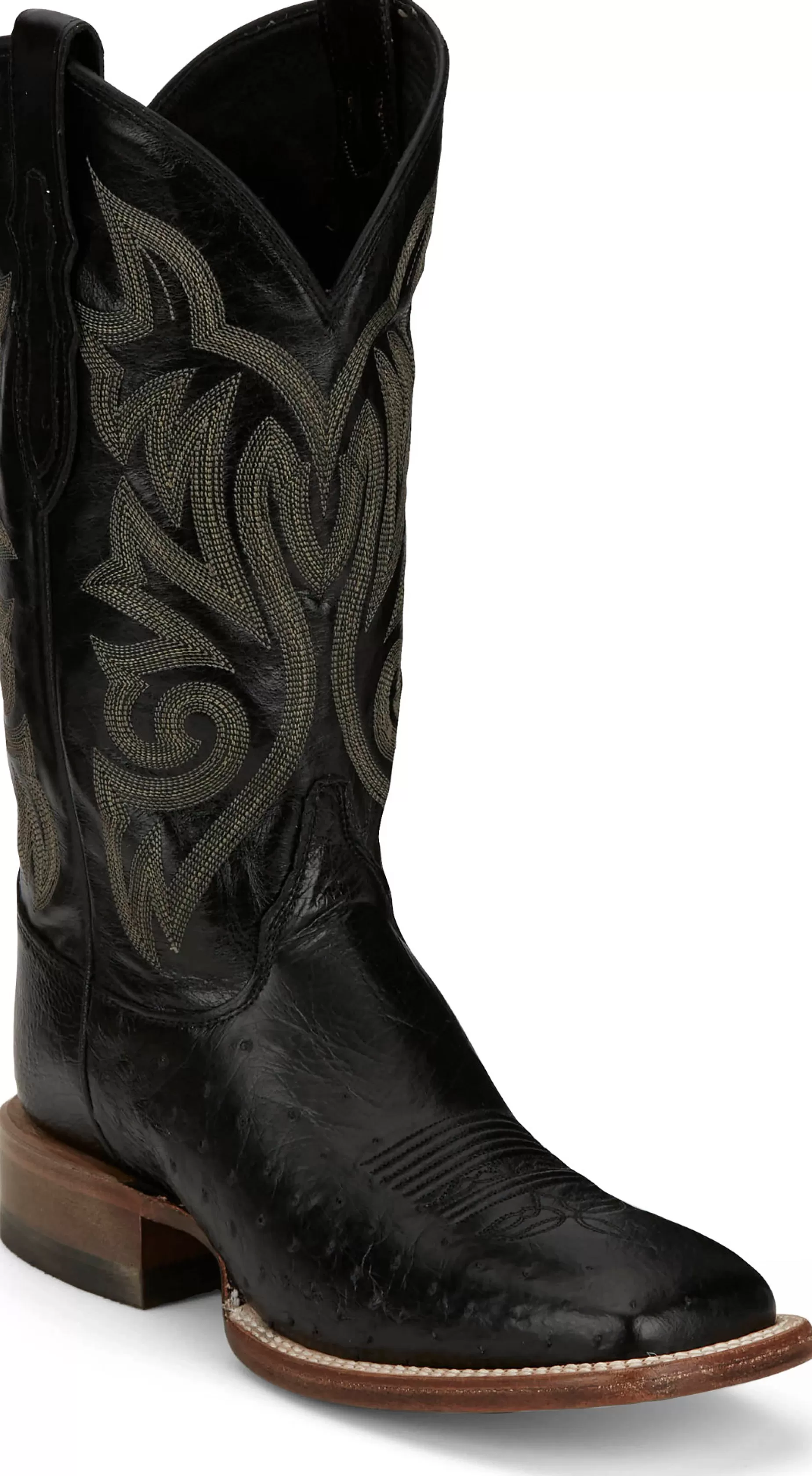 Hombre Justin Boots Pascoe 13" Smooth Ostrich