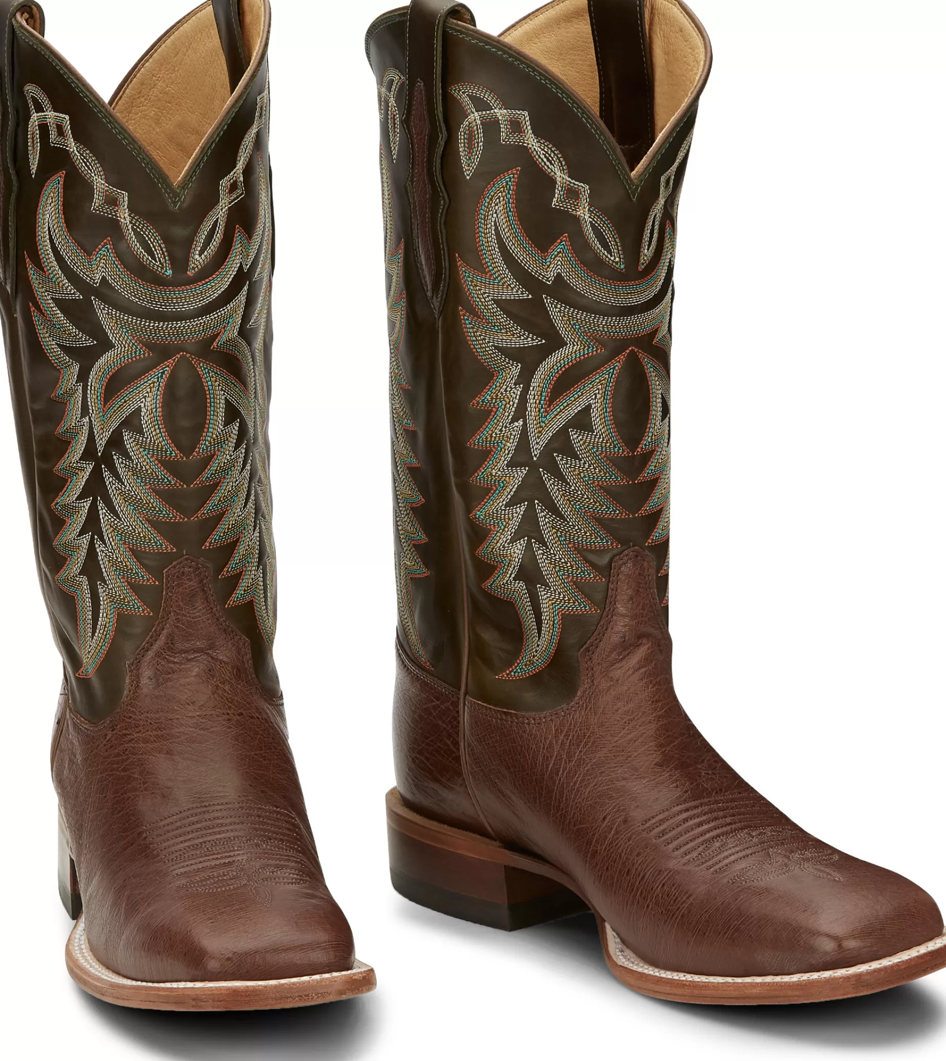 Hombre Justin Boots Pascoe 13" Smooth Ostrich