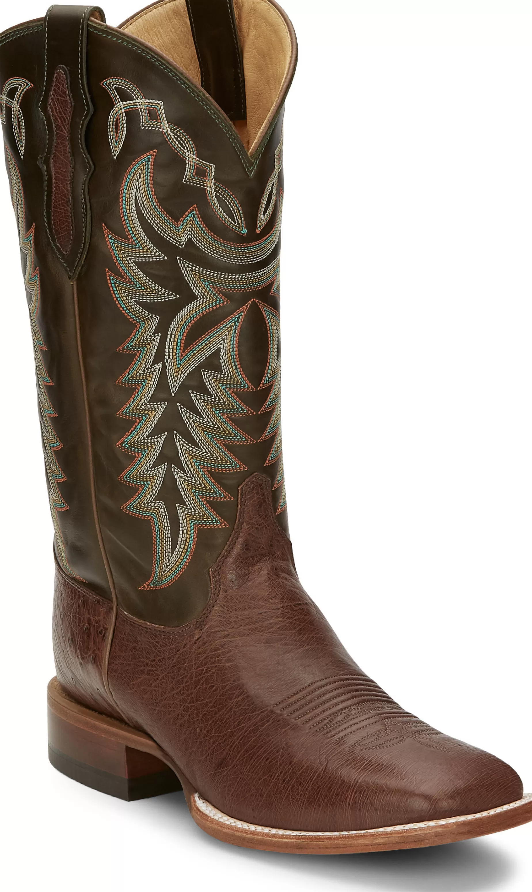 Hombre Justin Boots Pascoe 13" Smooth Ostrich