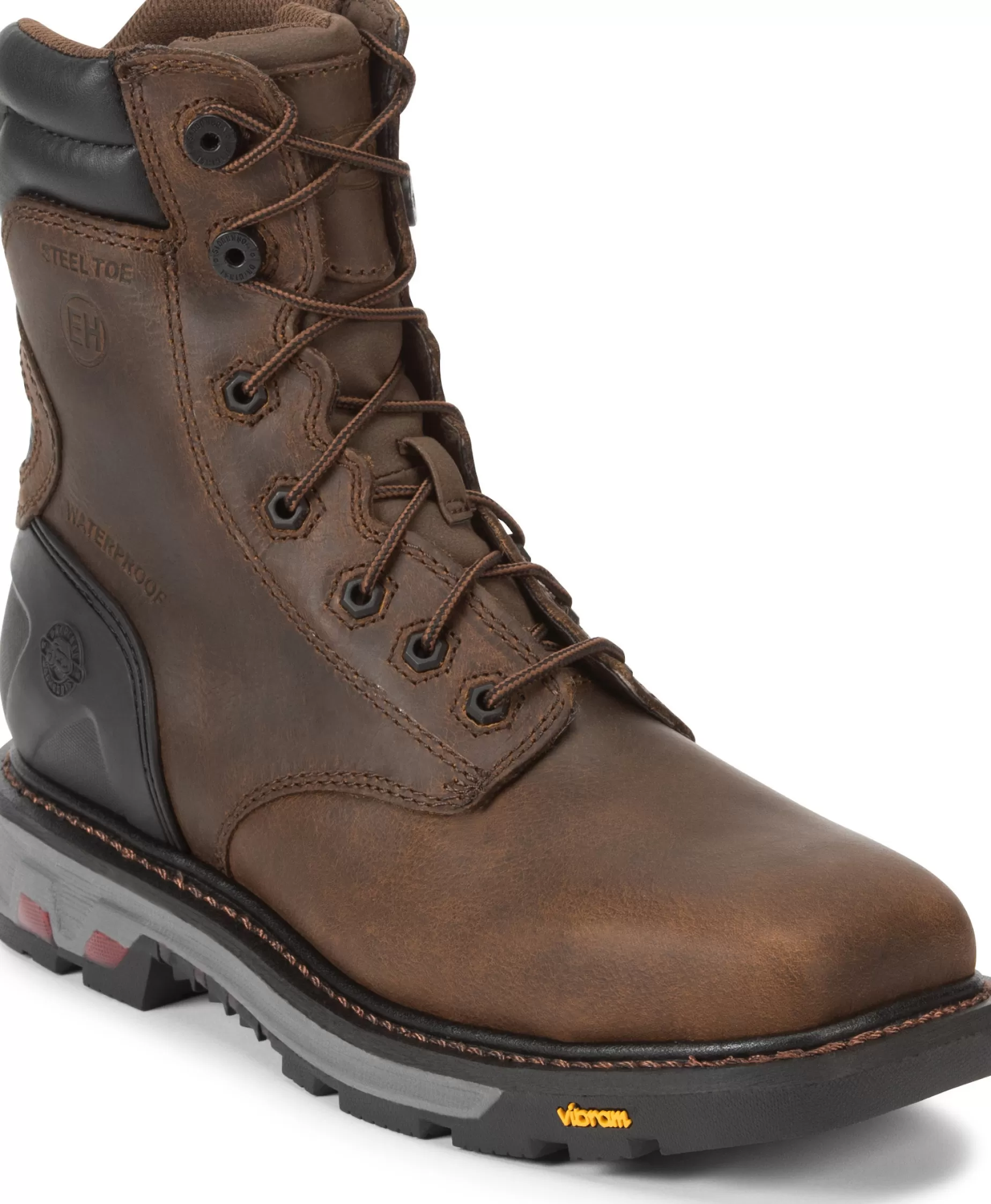 Hombre Justin Boots Pipefitter 8" Steel Toe