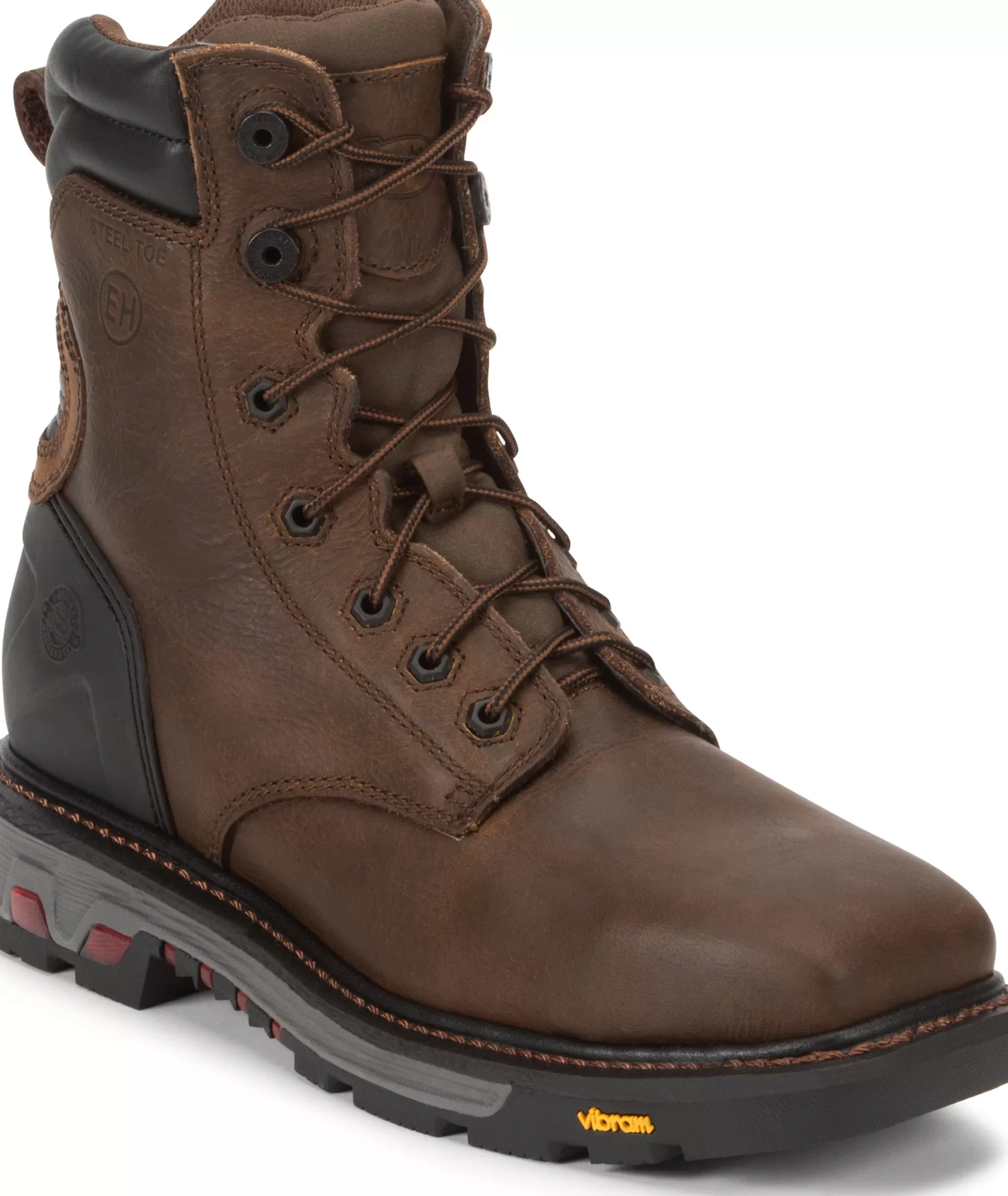 Hombre Justin Boots Pipefitter 8" Steel Toe