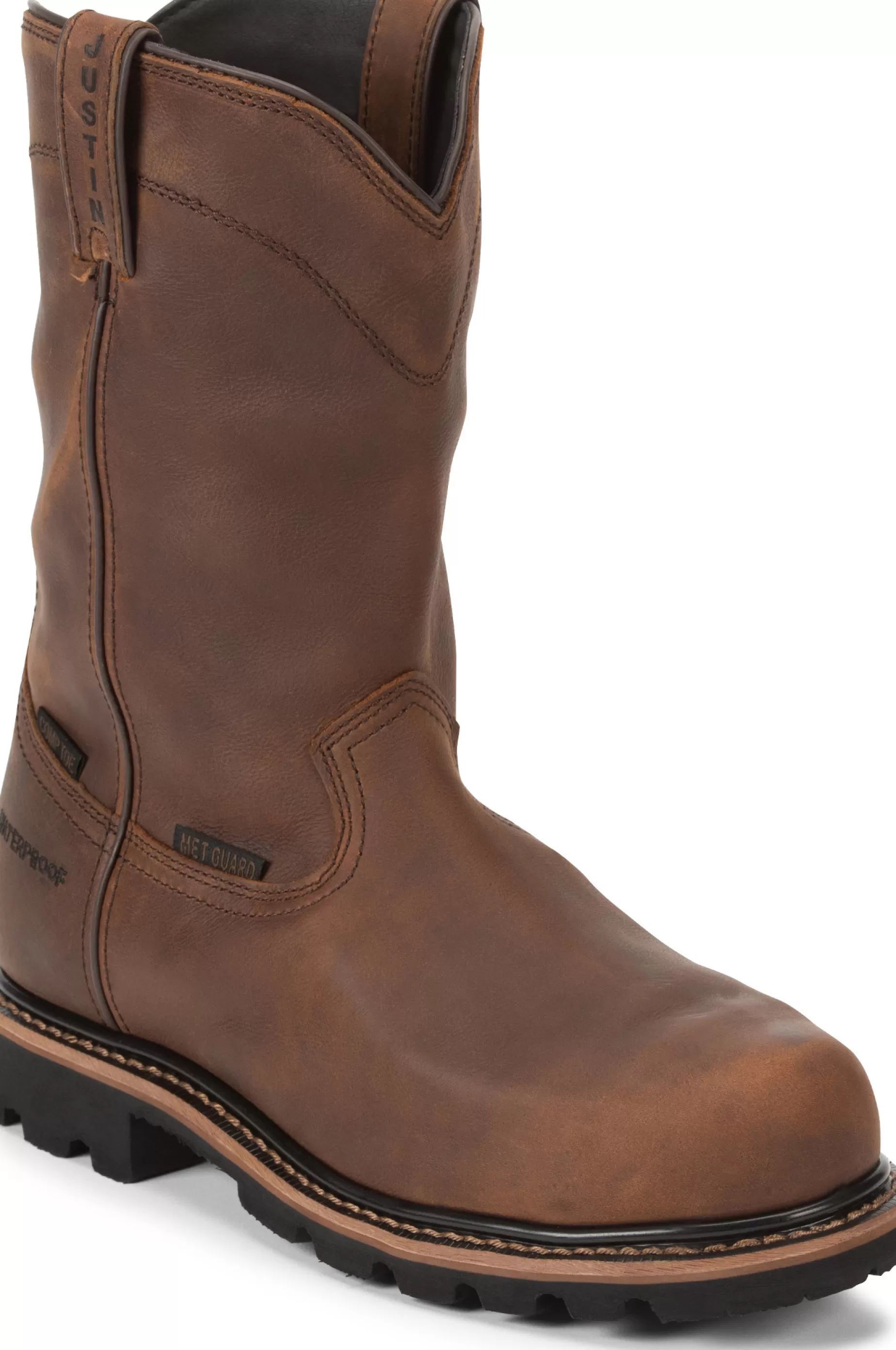 Mujer/Hombre Justin Boots Pulley 10" Waterproof Comp Toe