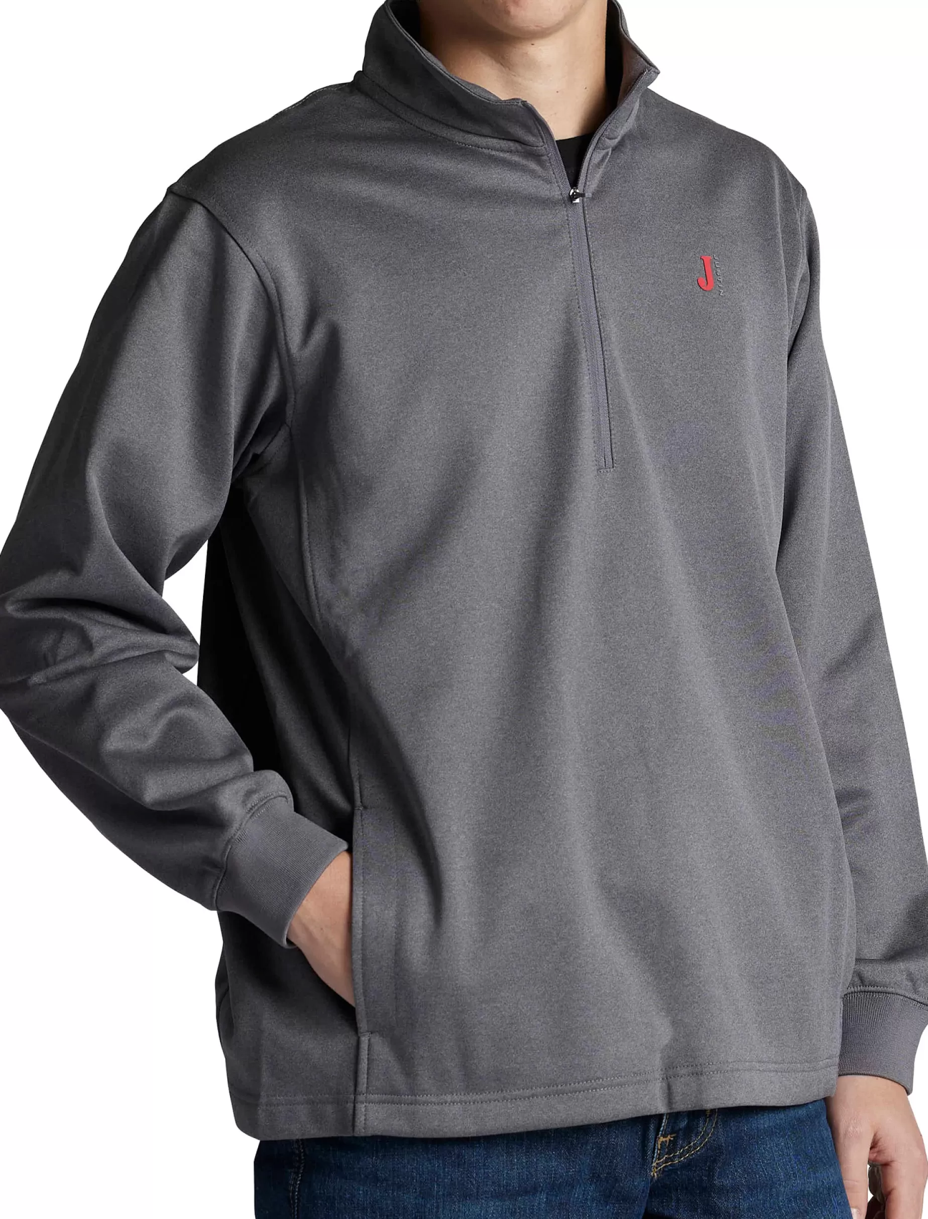 Hombre Justin Boots Quarter Zip Fleece Pullover