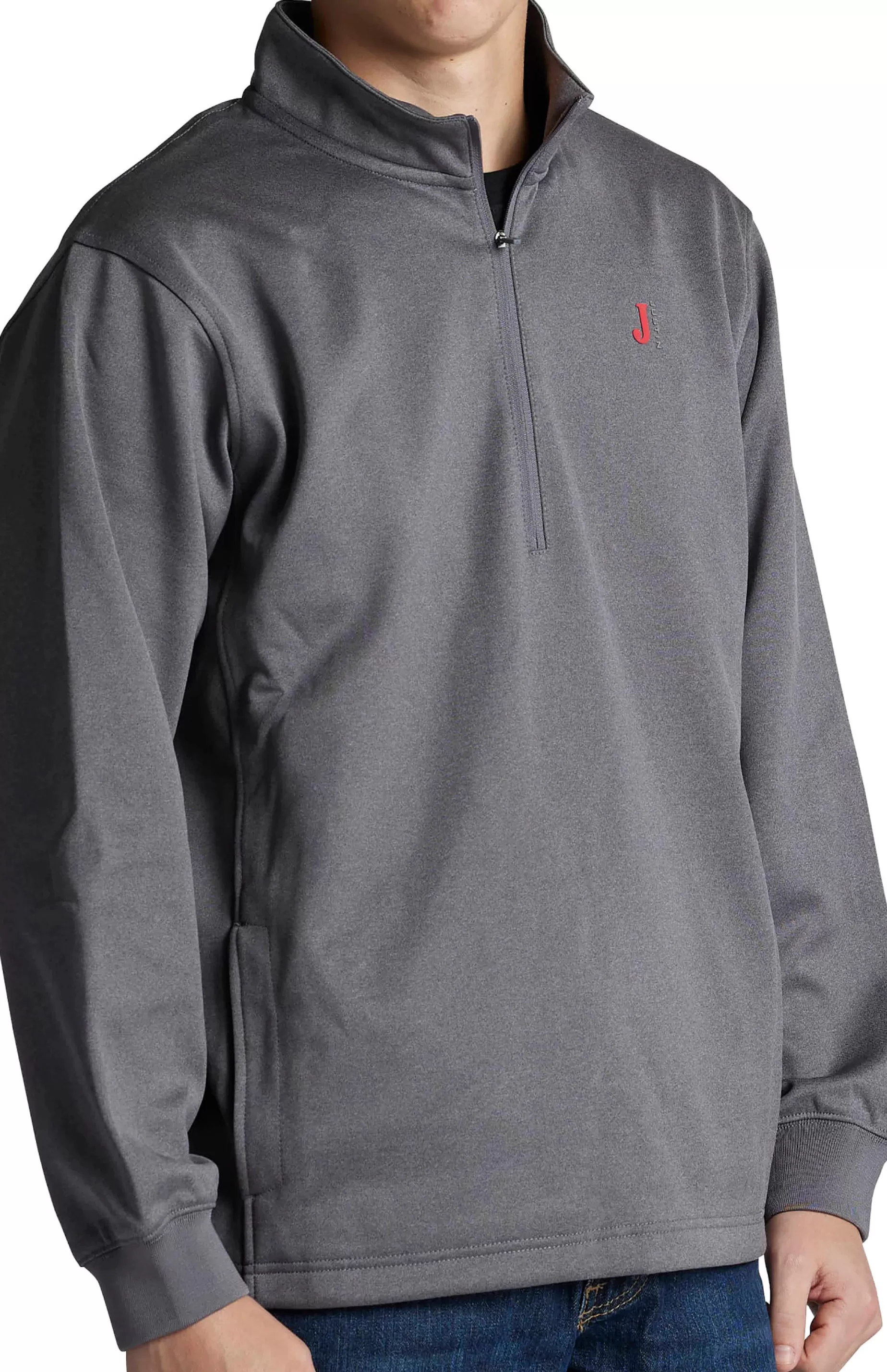 Hombre Justin Boots Quarter Zip Fleece Pullover