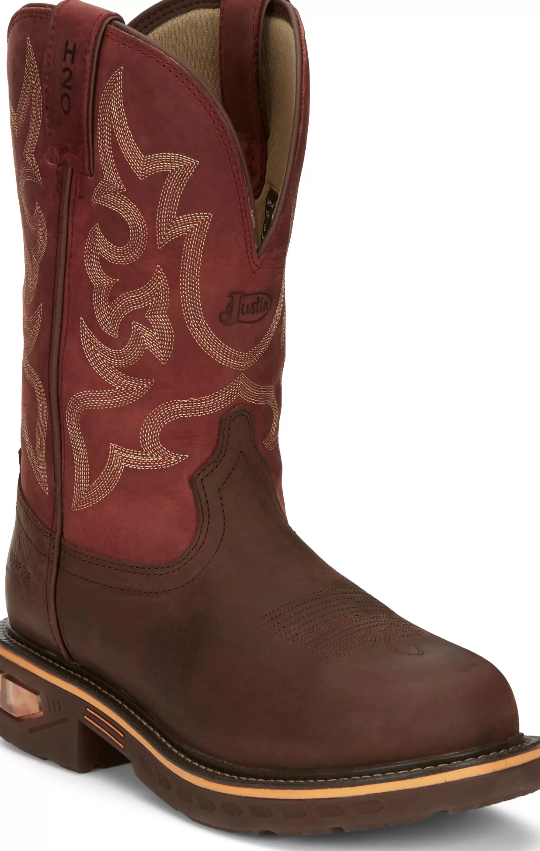 Hombre Justin Boots Resistor 11" Waterproof Nano Comp Toe