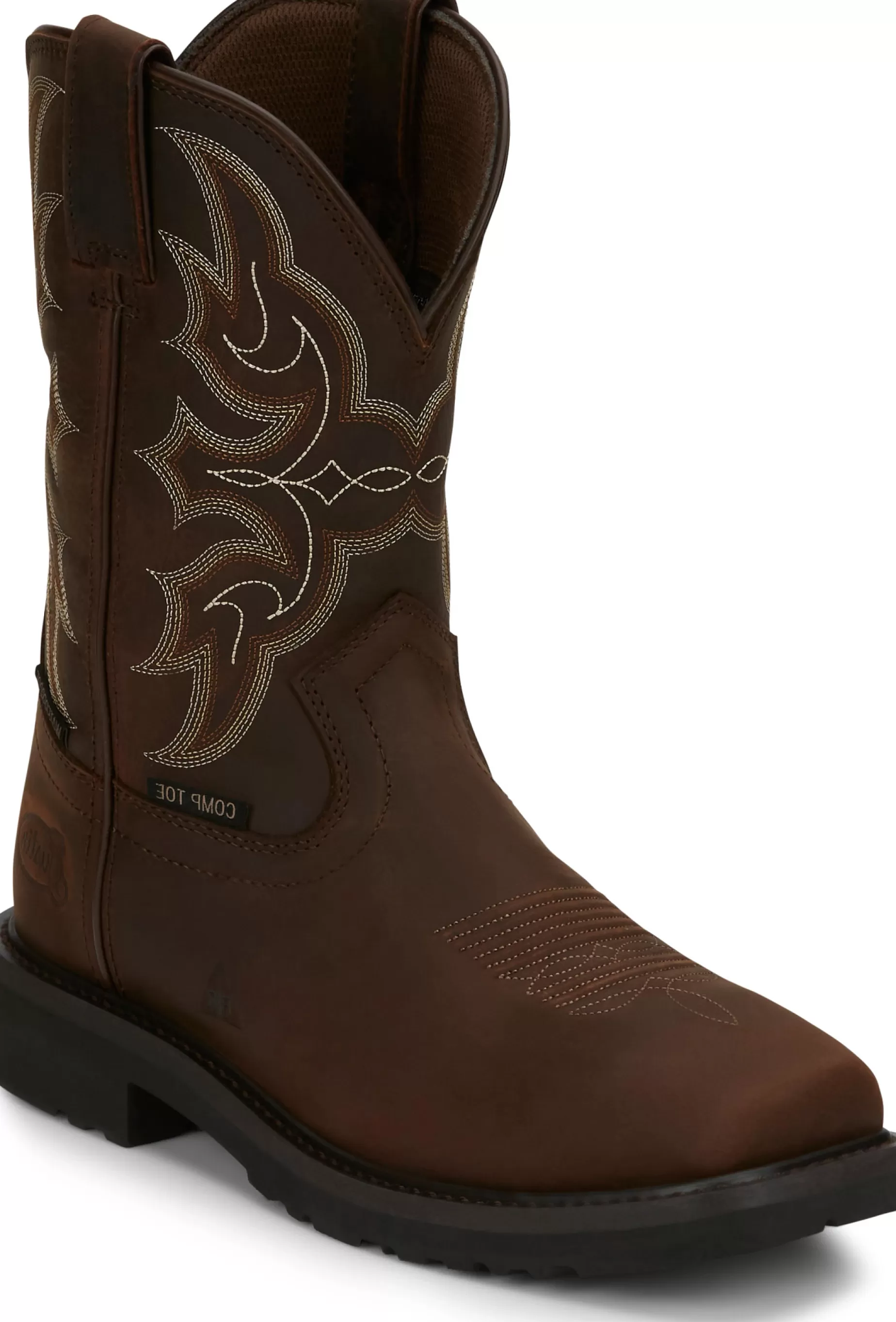 Hombre Justin Boots Ricochet 10" Waterproof Comp Toe