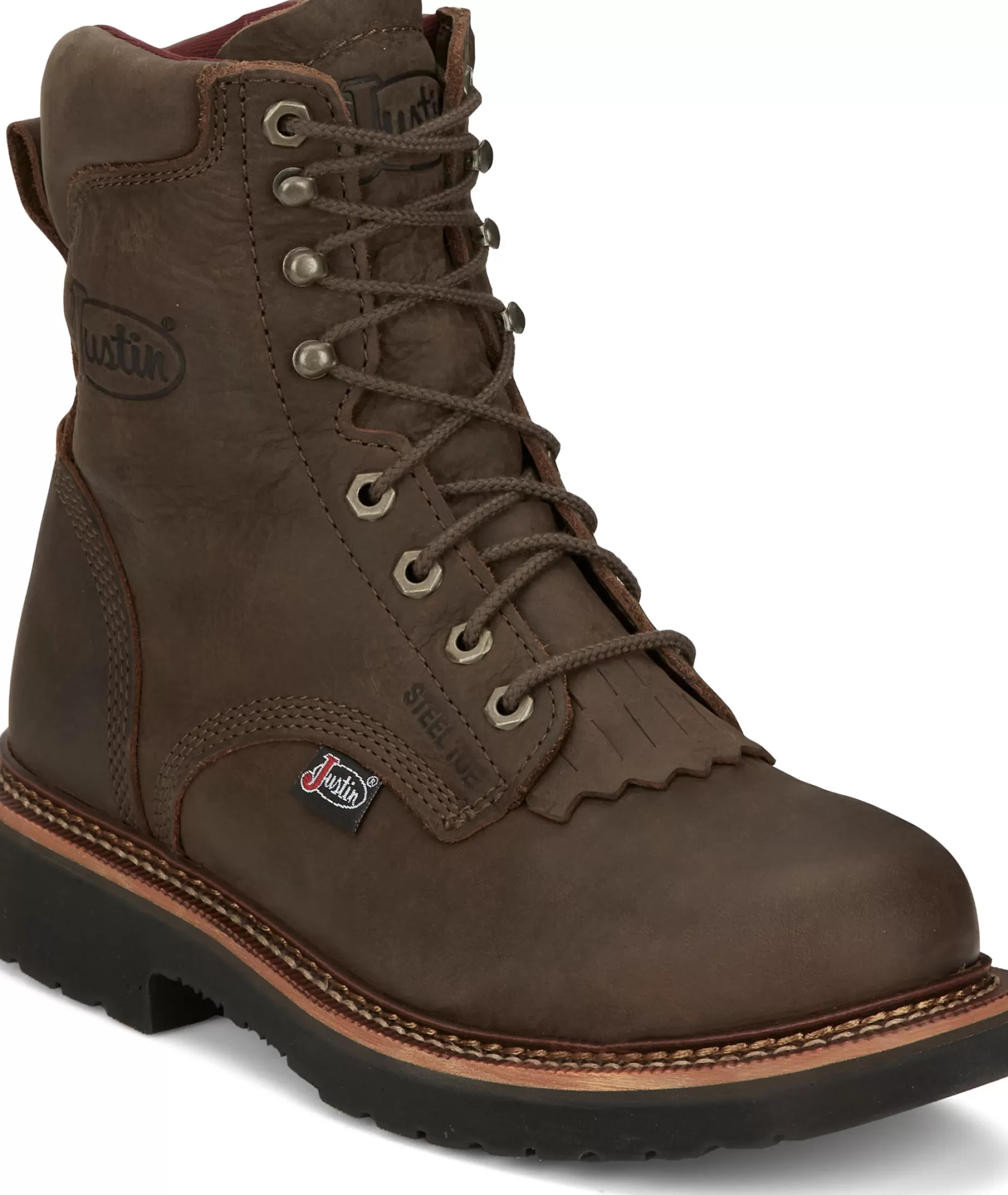 Hombre Justin Boots Rivot 8" Lace Up