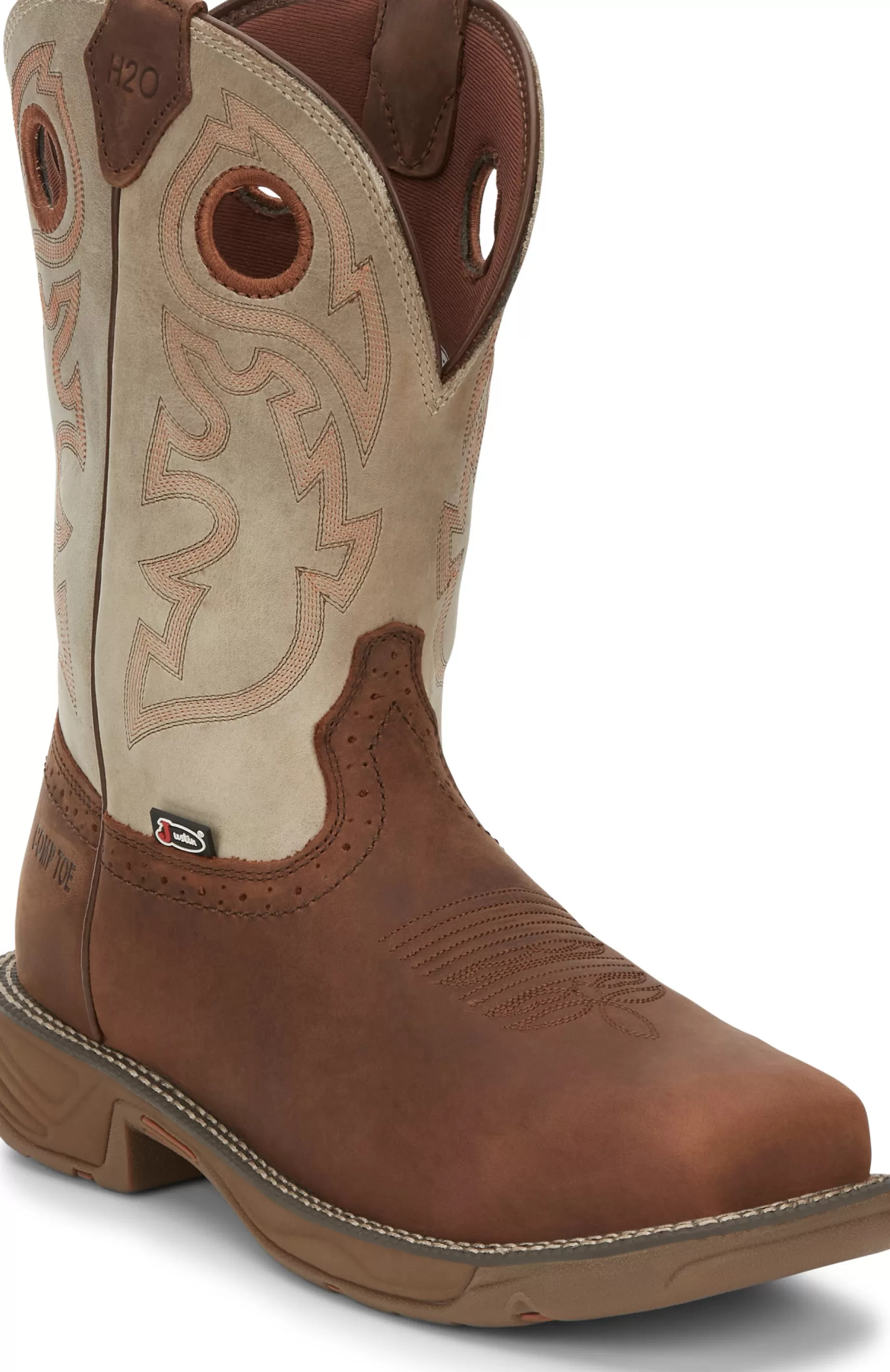 Mujer/Hombre Justin Boots Rush 11" Waterproof Nano Comp Toe