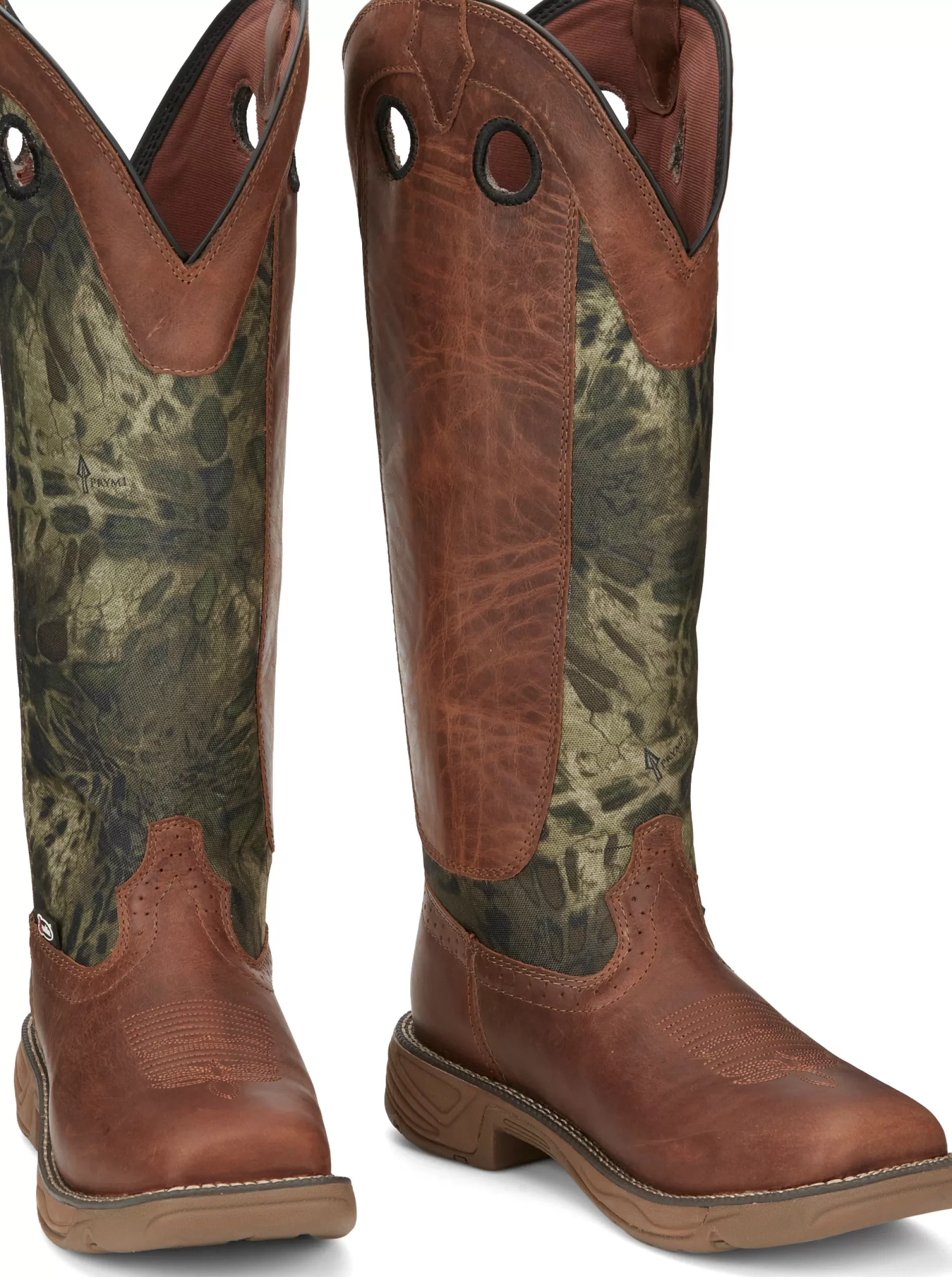 Hombre Justin Boots Rush Strike 17" Snake Resisting