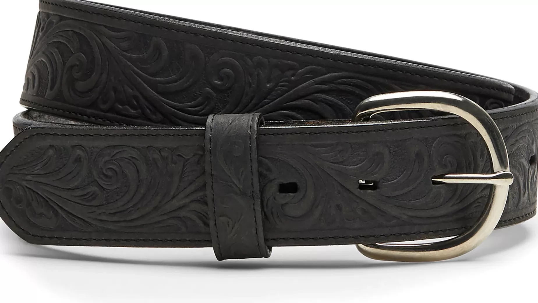 Hombre Justin Boots Scroll Tooled Belt