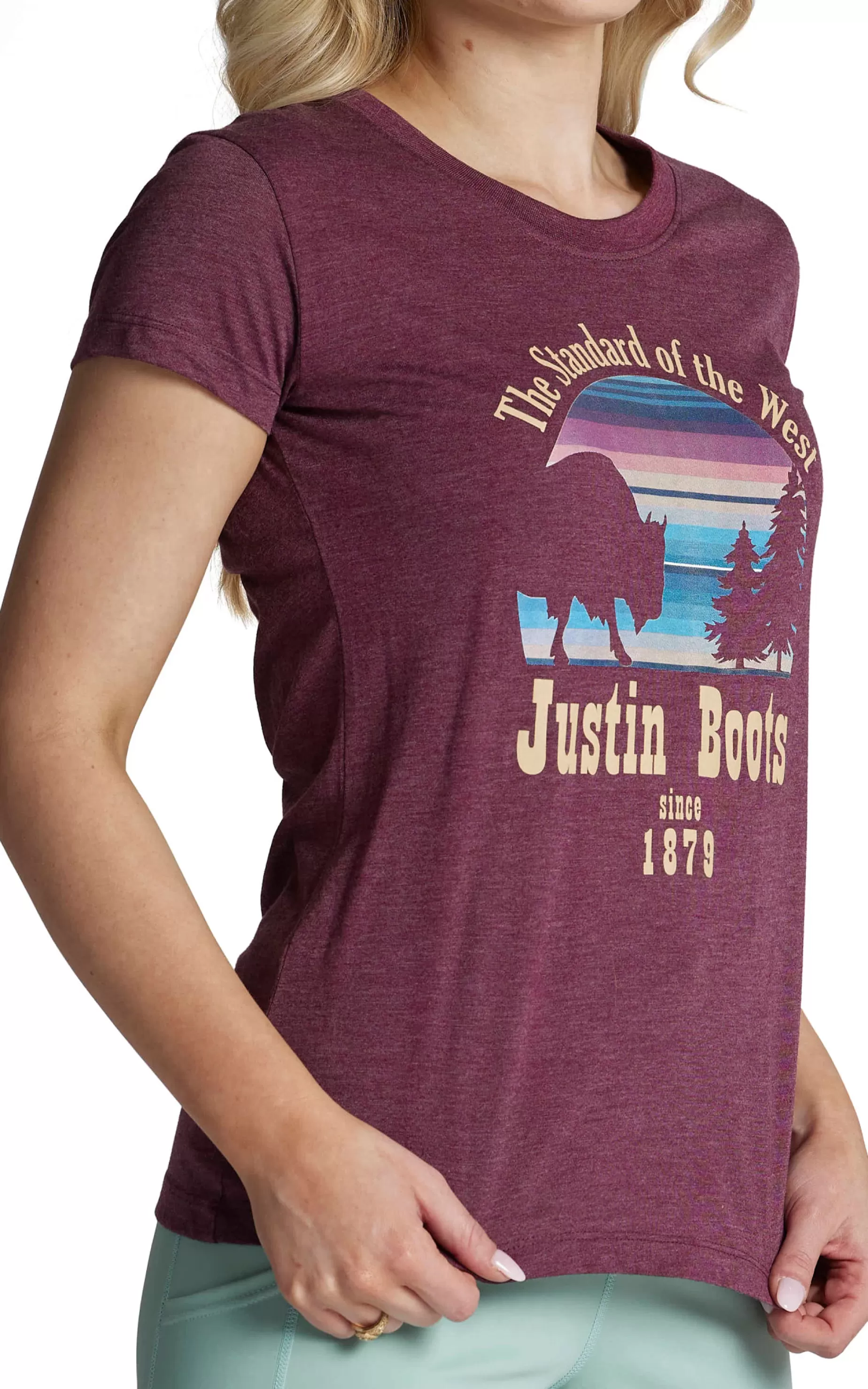 Mujer Justin Boots Serape Tee