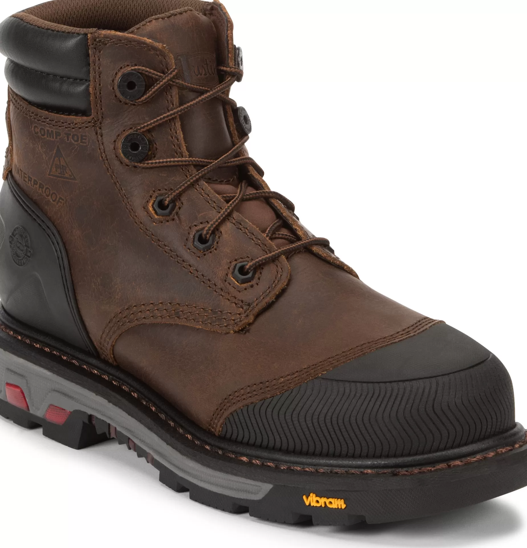 Mujer/Hombre Justin Boots Warhawk 6" Waterproof Nano Comp Toe