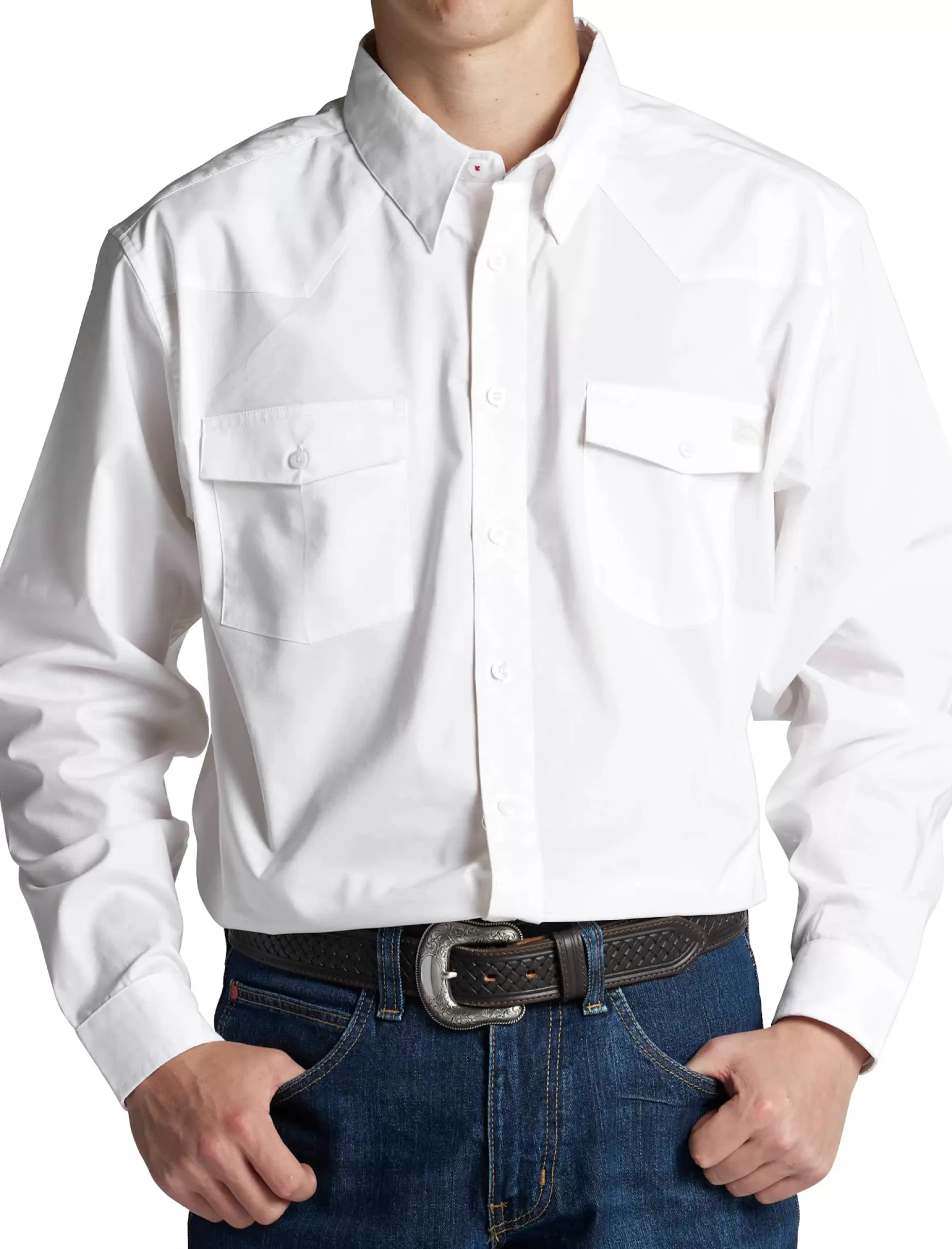 Hombre Justin Boots Woven Button Down